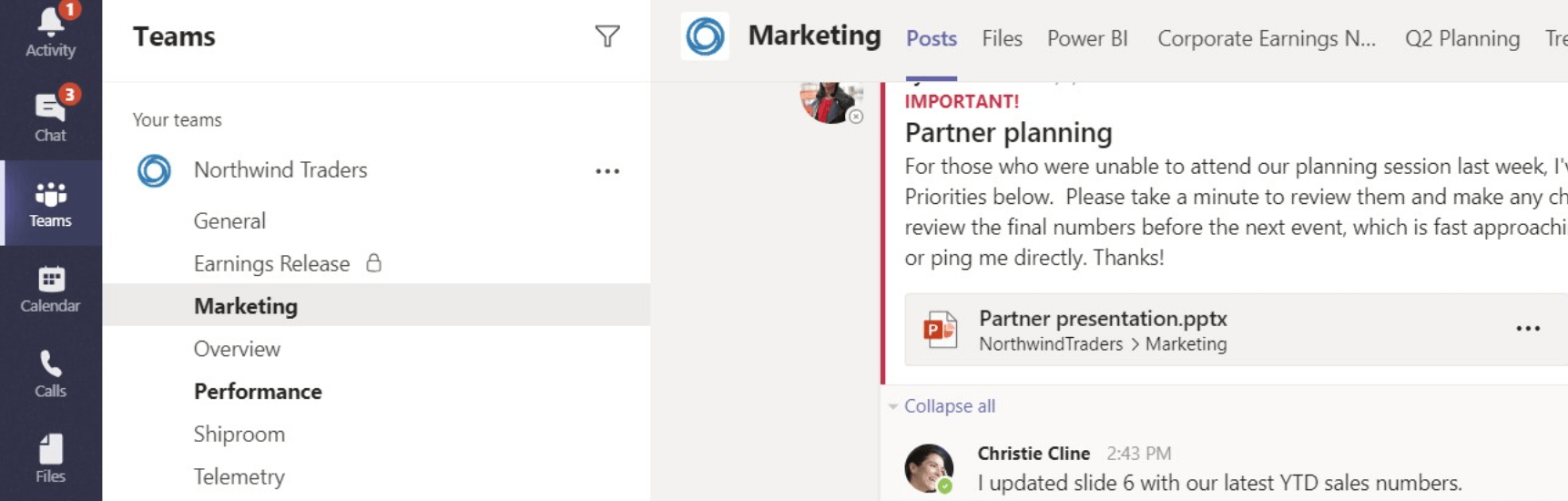 Accessing files using Teams