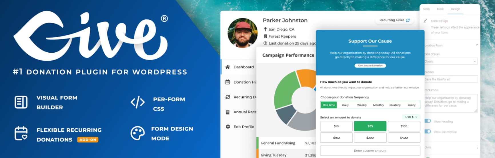 Banner for GiveWP WordPress donations plugin