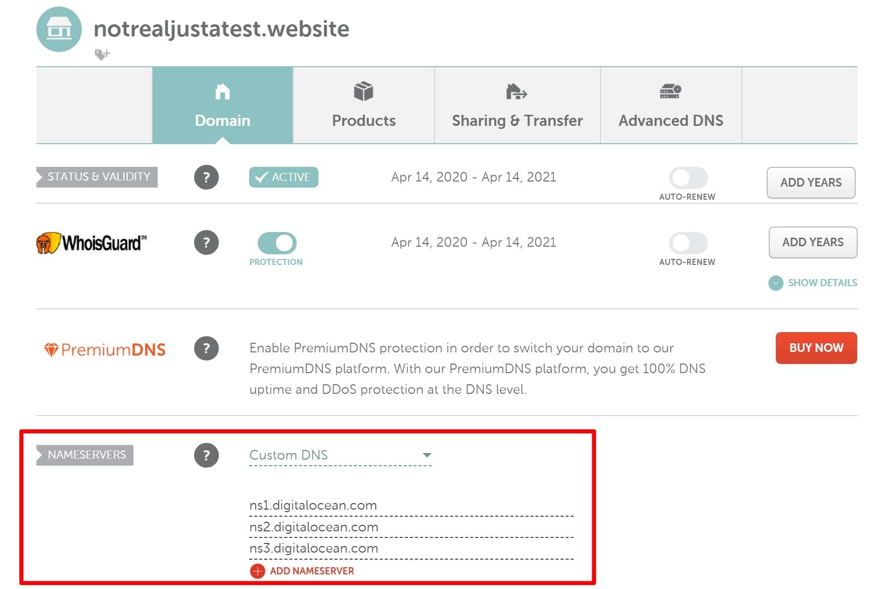 How to move a website to a new host by changing domain nameservers