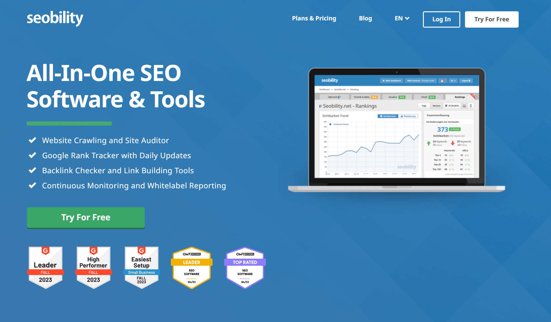 SEOBility SEO tools homepage.