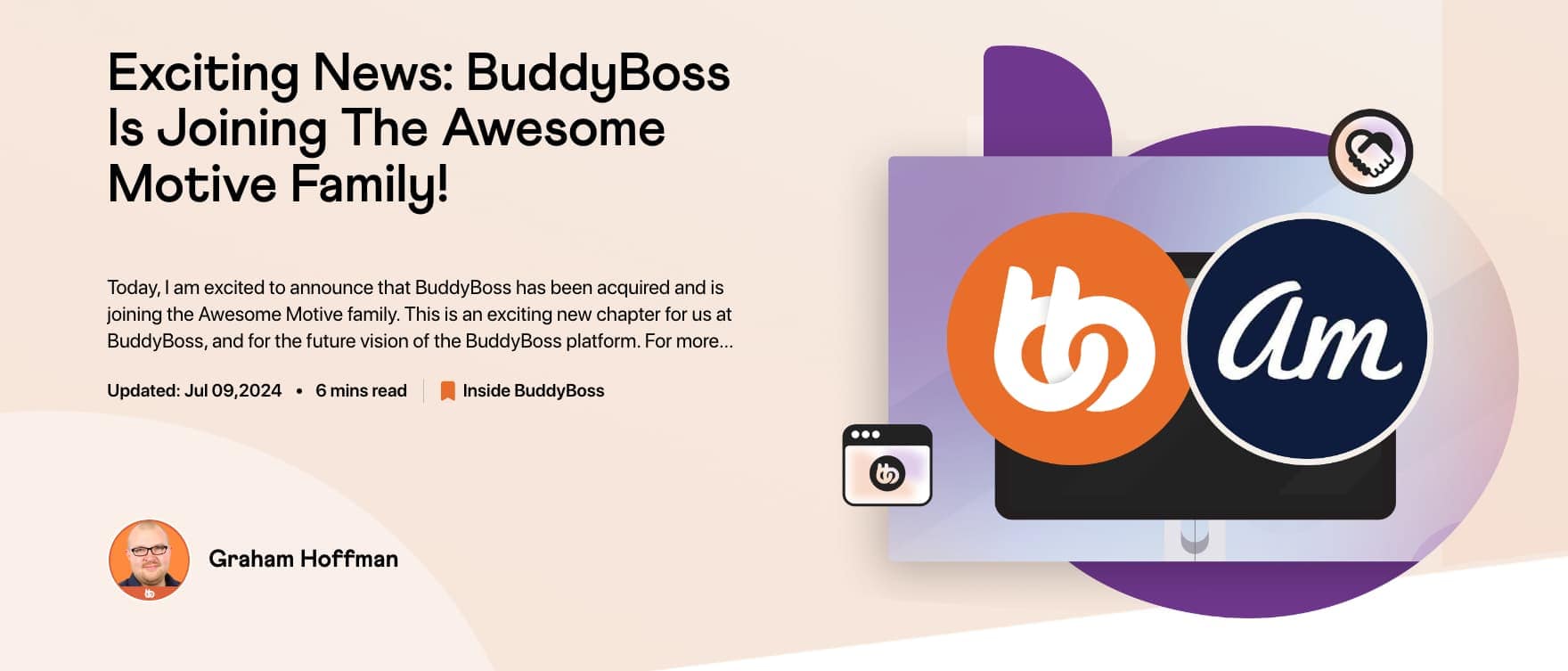 Awesome Motive and BuddyBoss announcement post