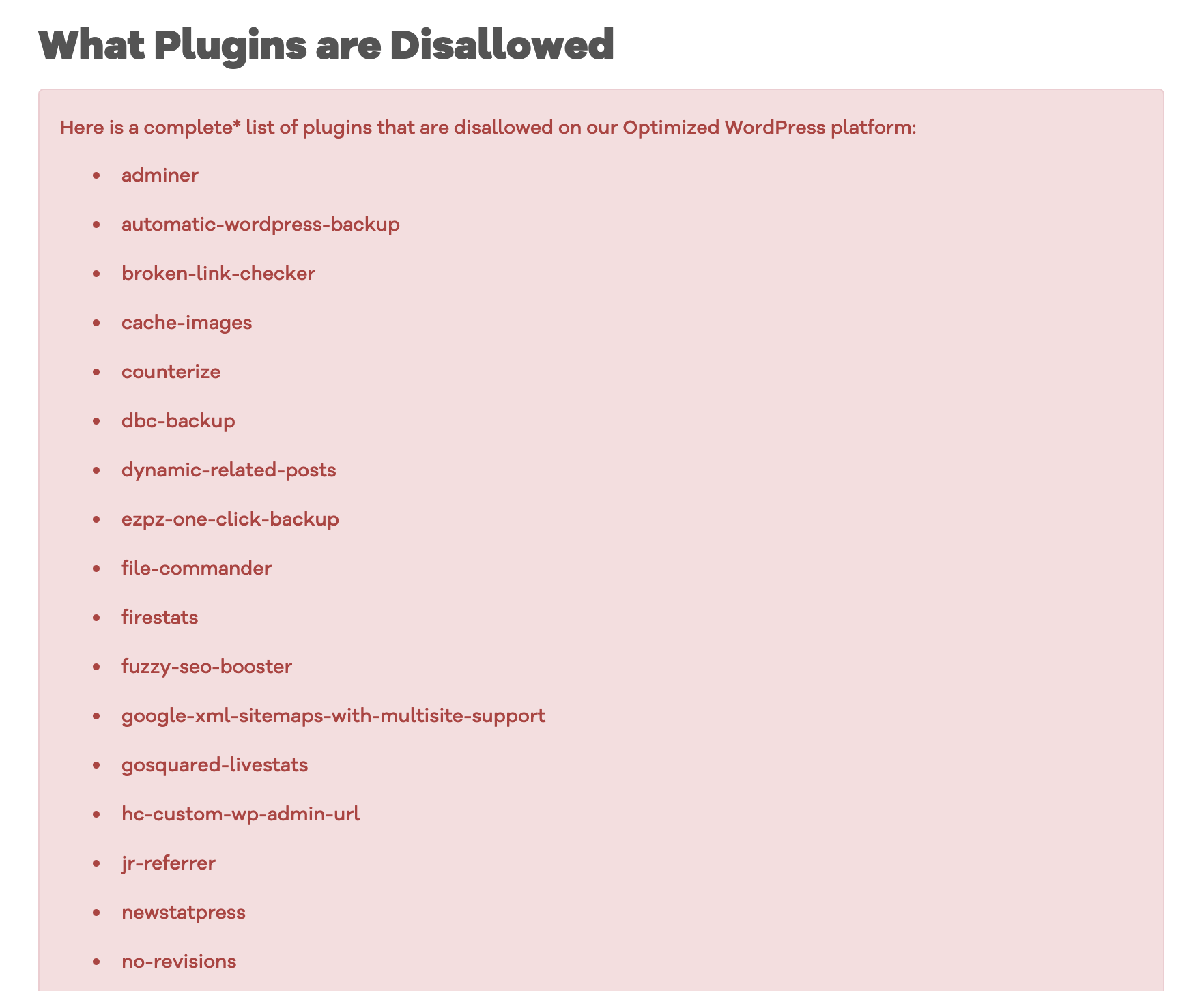 HostGator Disallowed Plugins - not good with mobile page speed