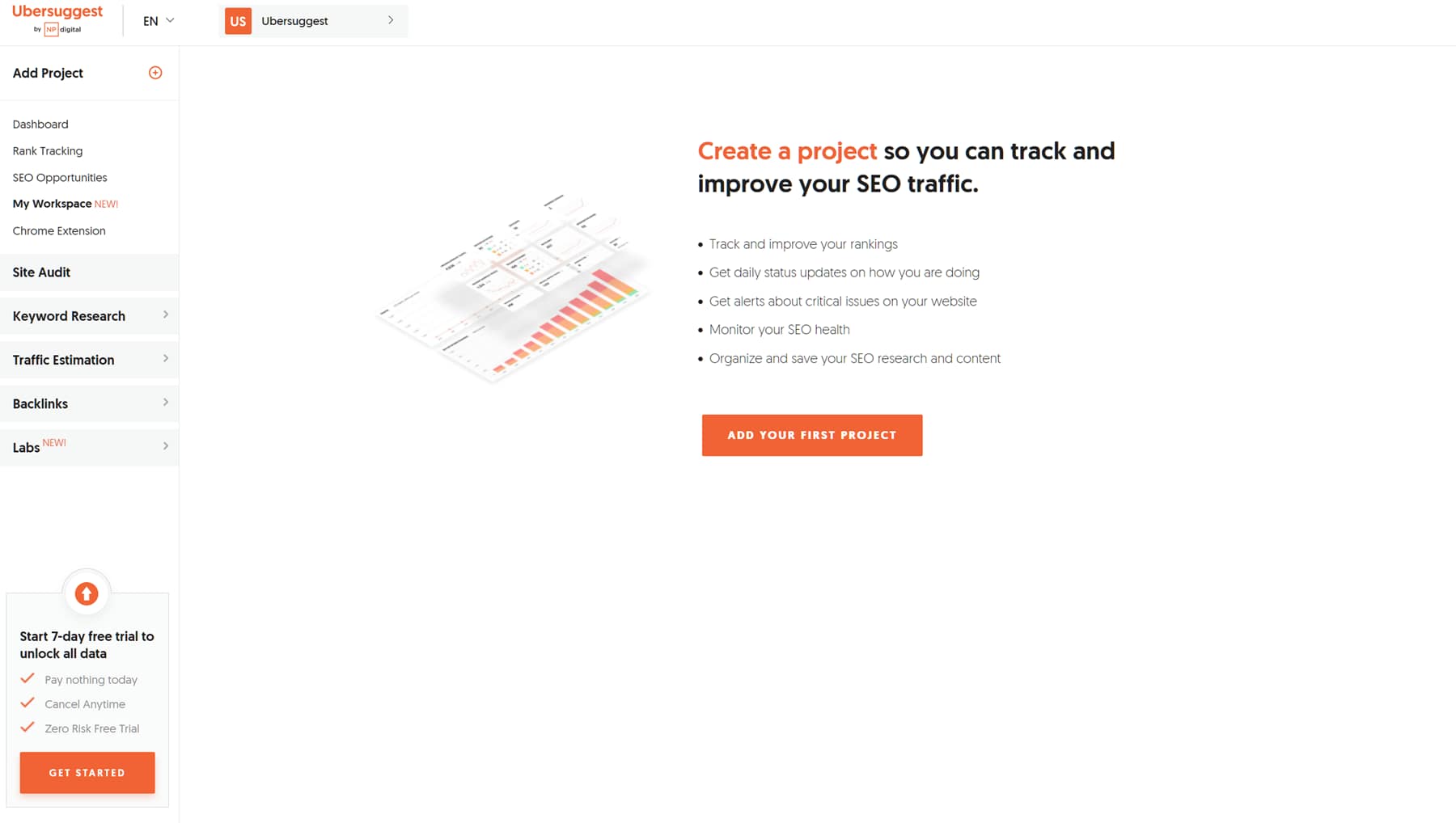 UbserSuggest homepage.