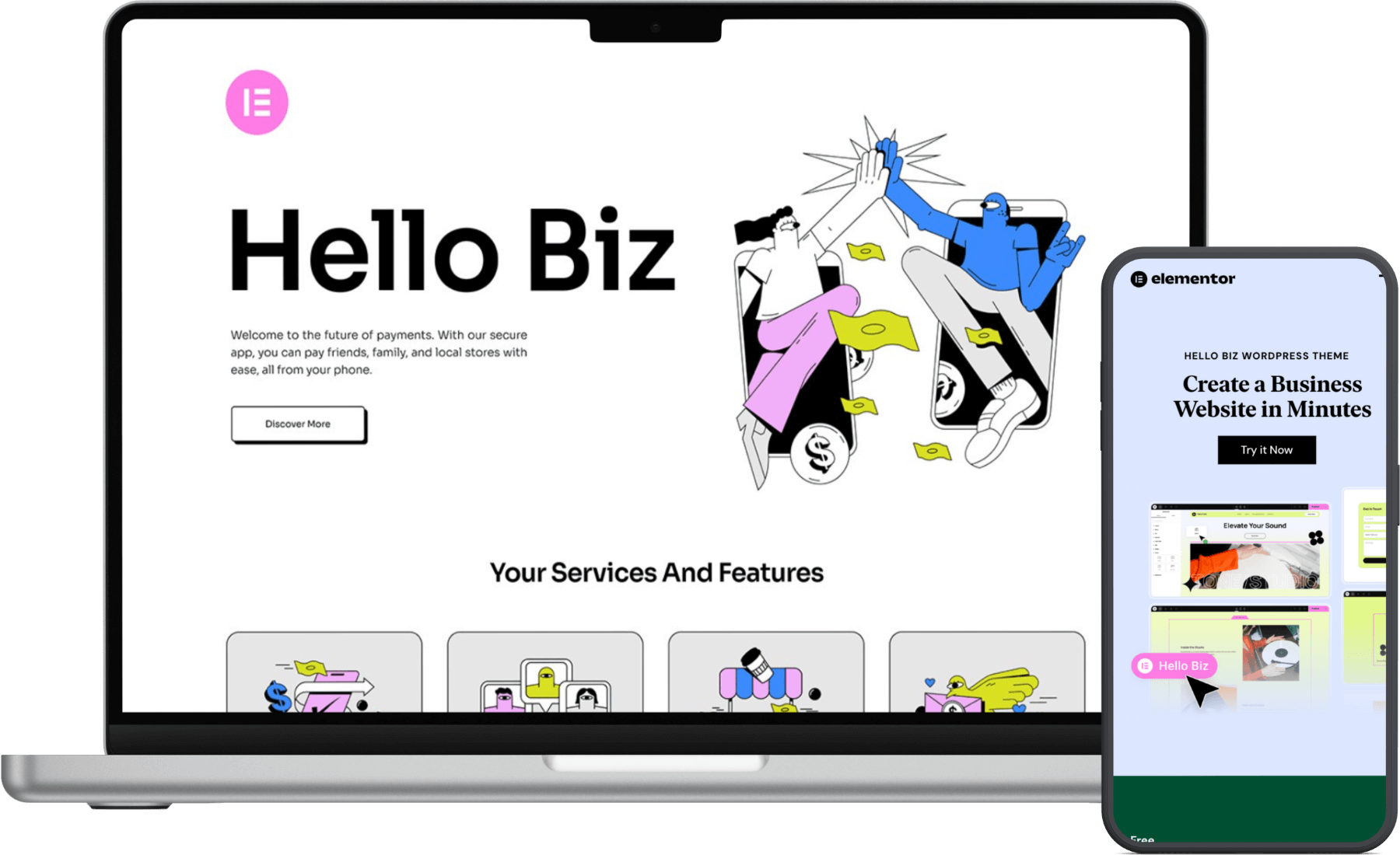 Hello Biz Elementor theme