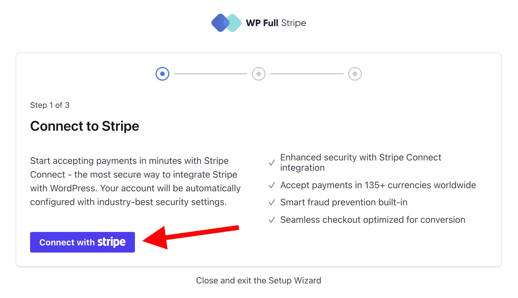 Connecting WP Full Pay to Stripe.