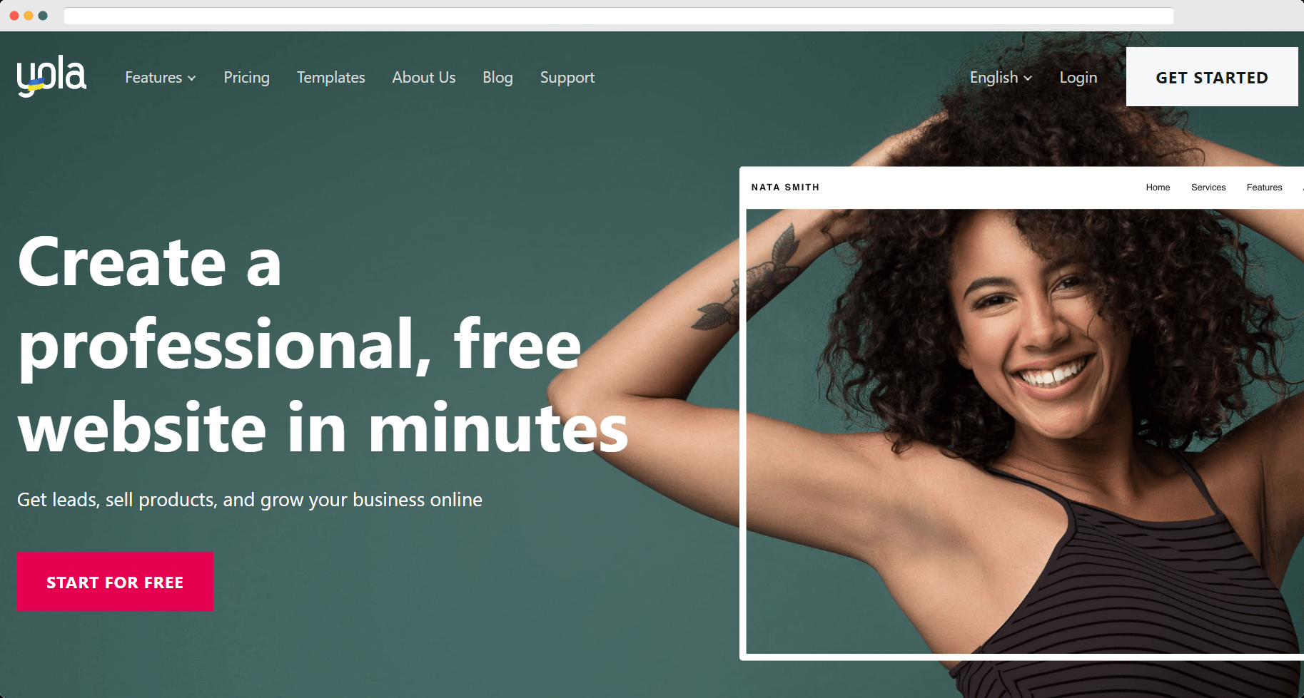 Free website builders: yola builder