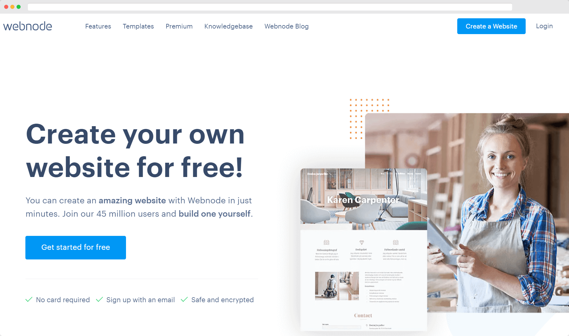 Free website builders: webnode builder
