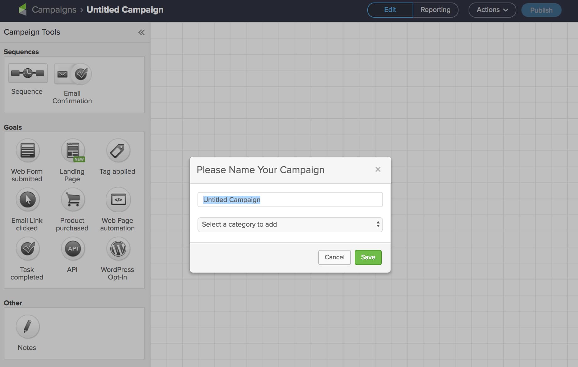 Infusionsoft builder.