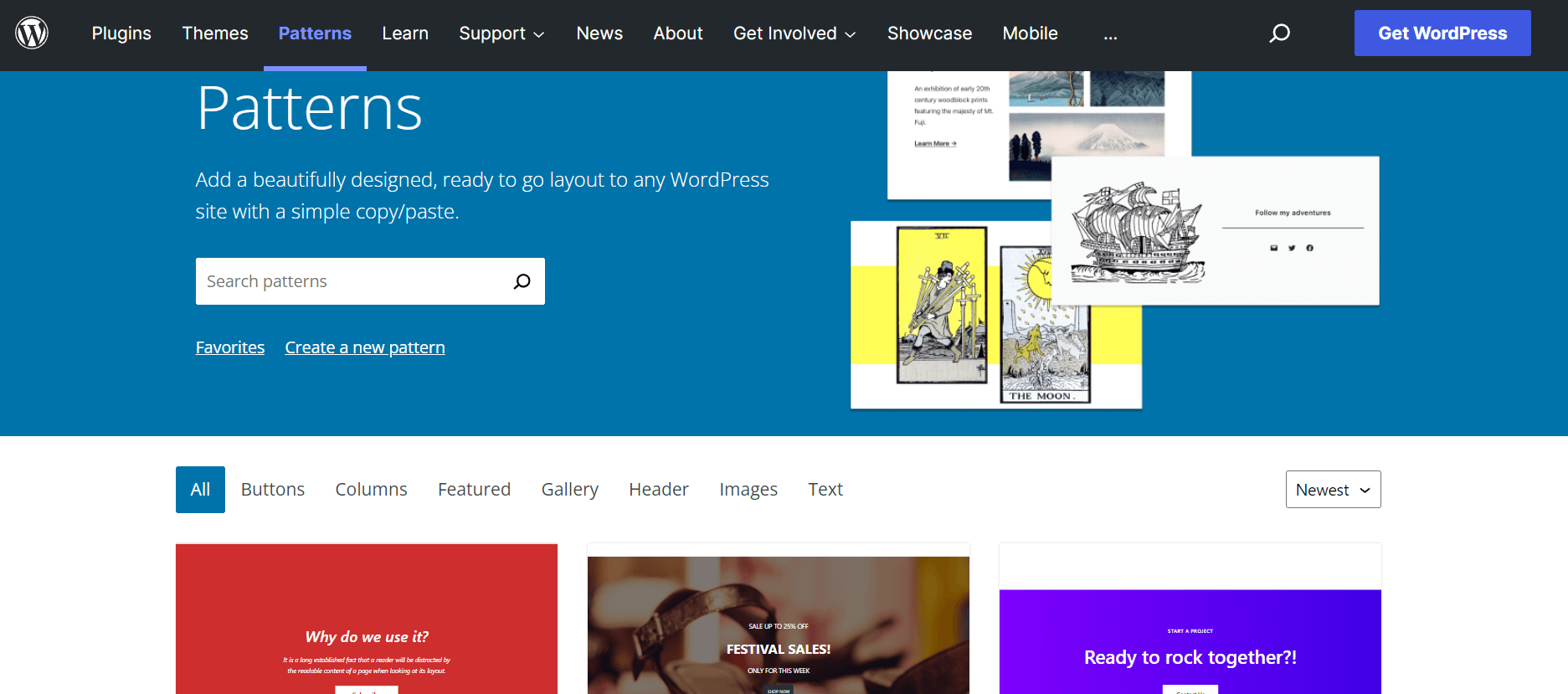 The block pattern directory