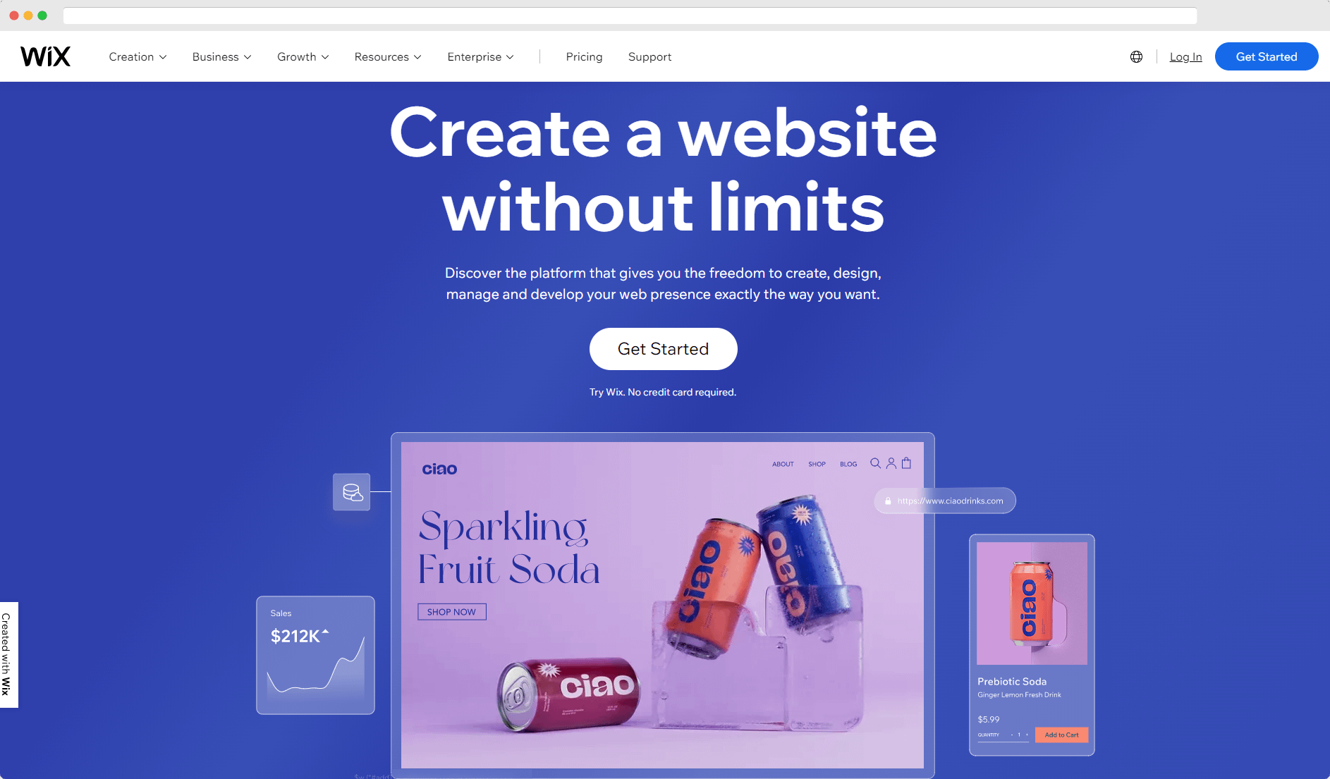 Free website builders: wix