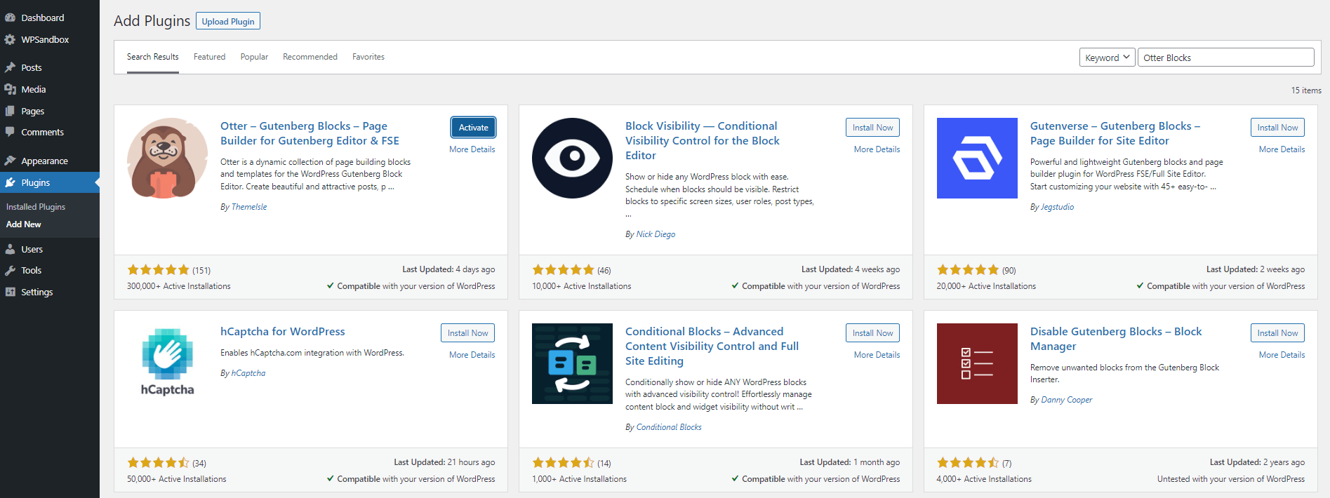 How to create a free landing page for affiliate marketing: Otter Blocks.