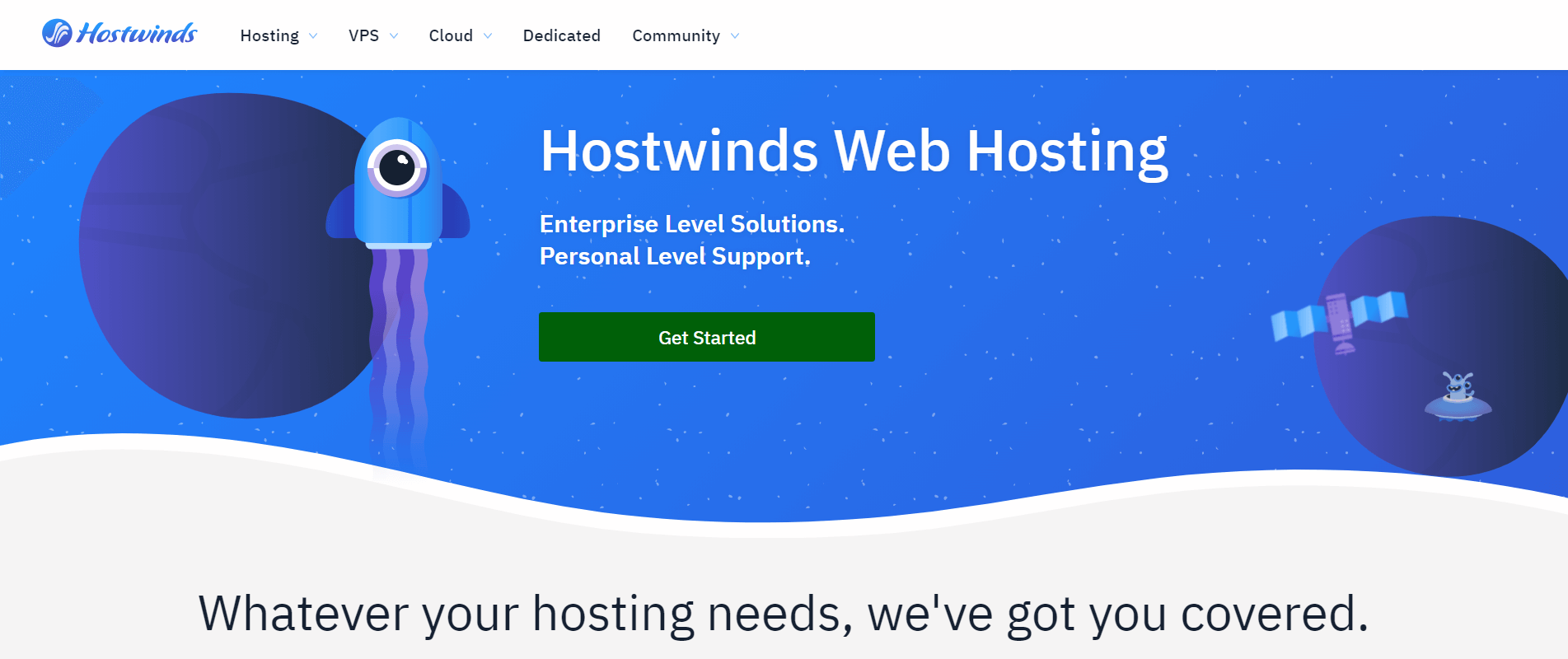 The banner for Hostwinds, one of the best Windows hosting options out there.