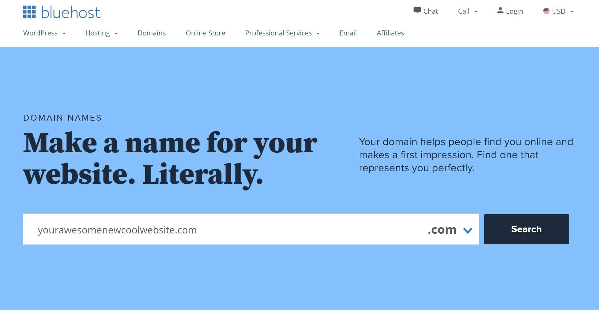 How to buy a domain name from Bluehost