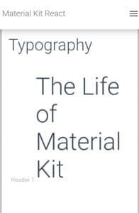 Material Kit React on mobile