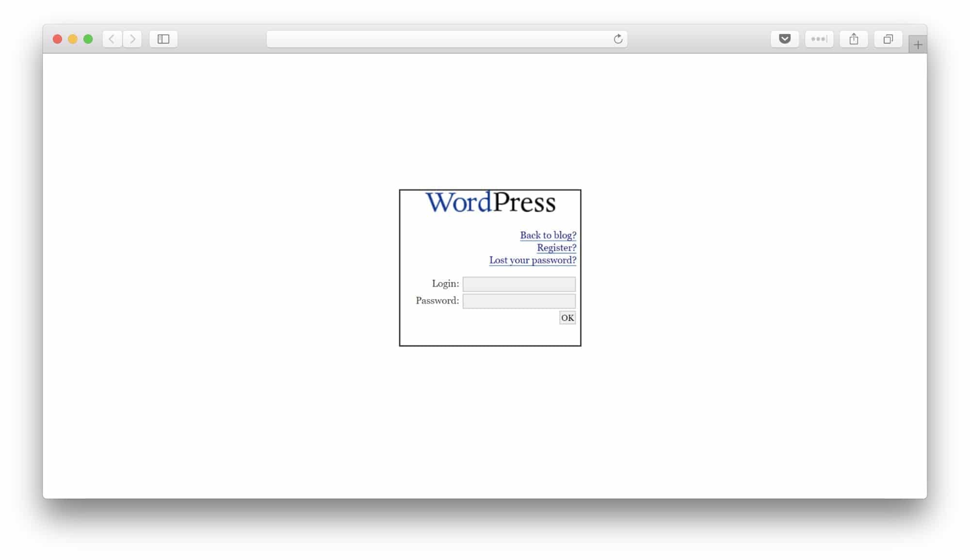 WordPress 1.2 LOGIN