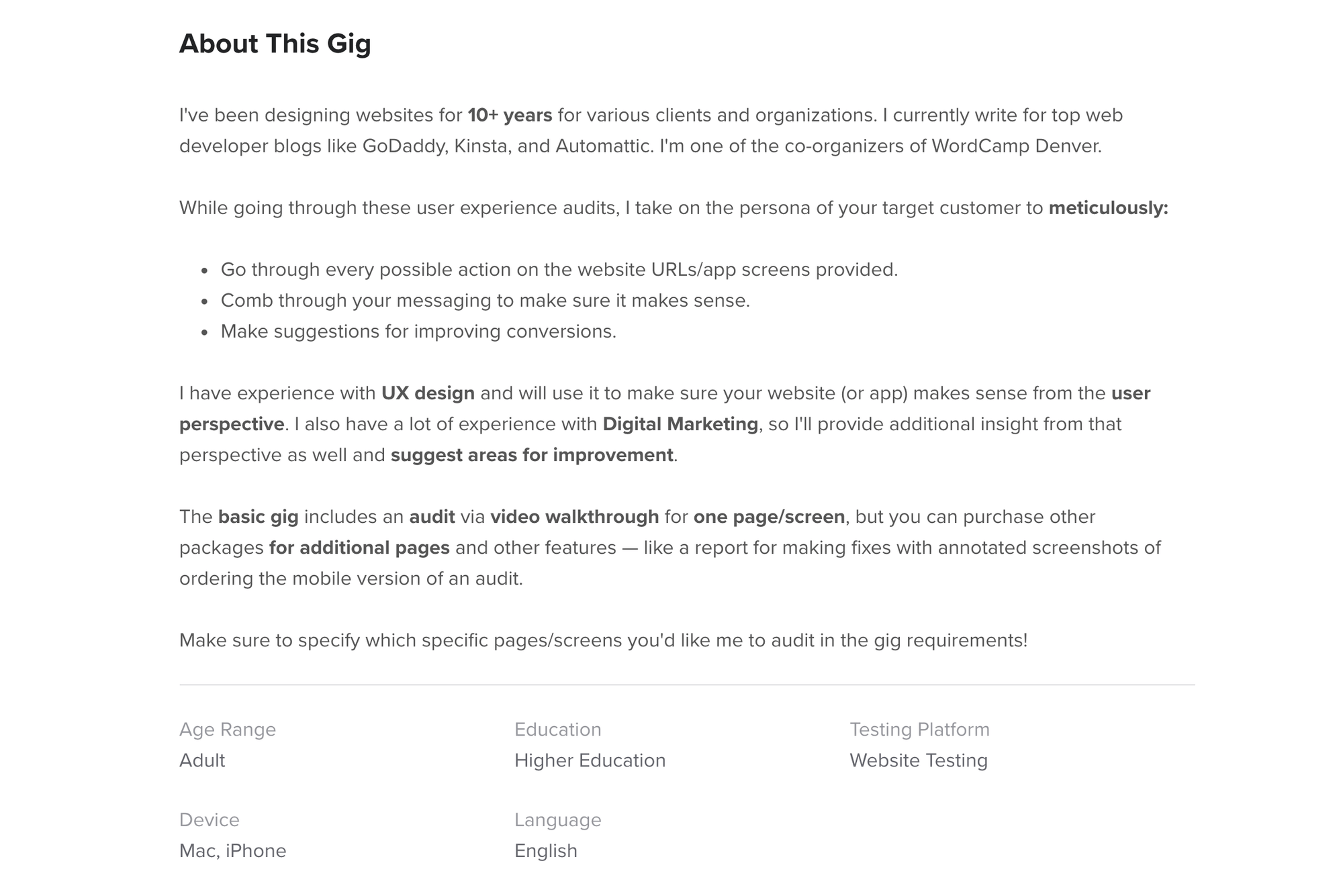 How to make money on Fiverr: about your Gig