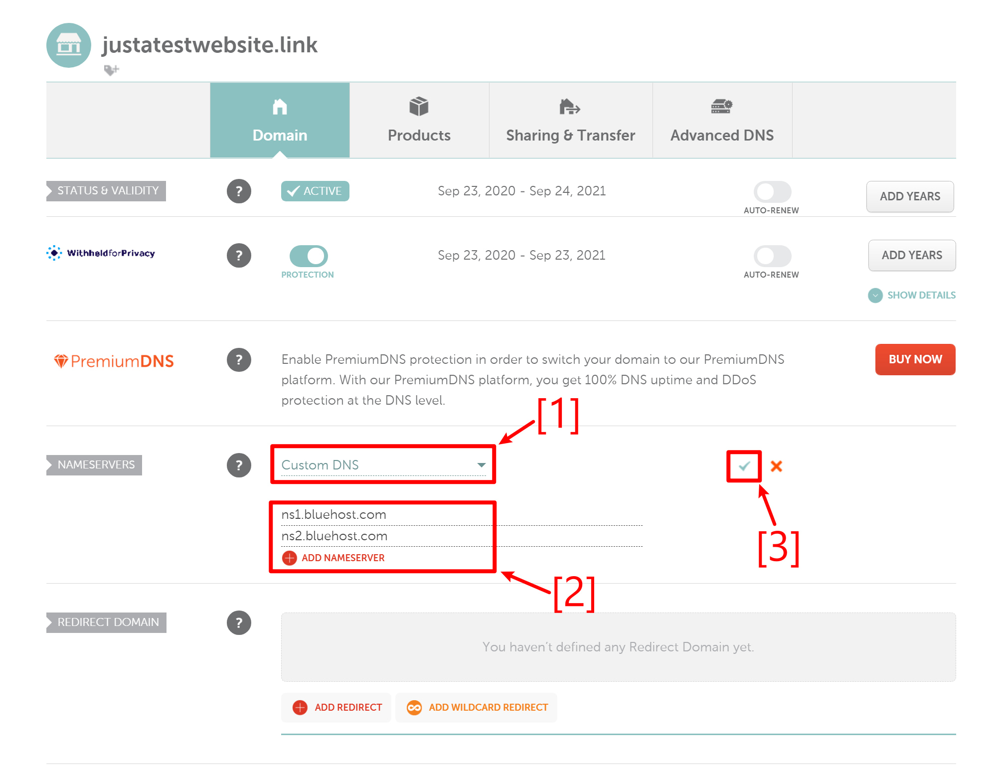 How to change nameservers: Namecheap