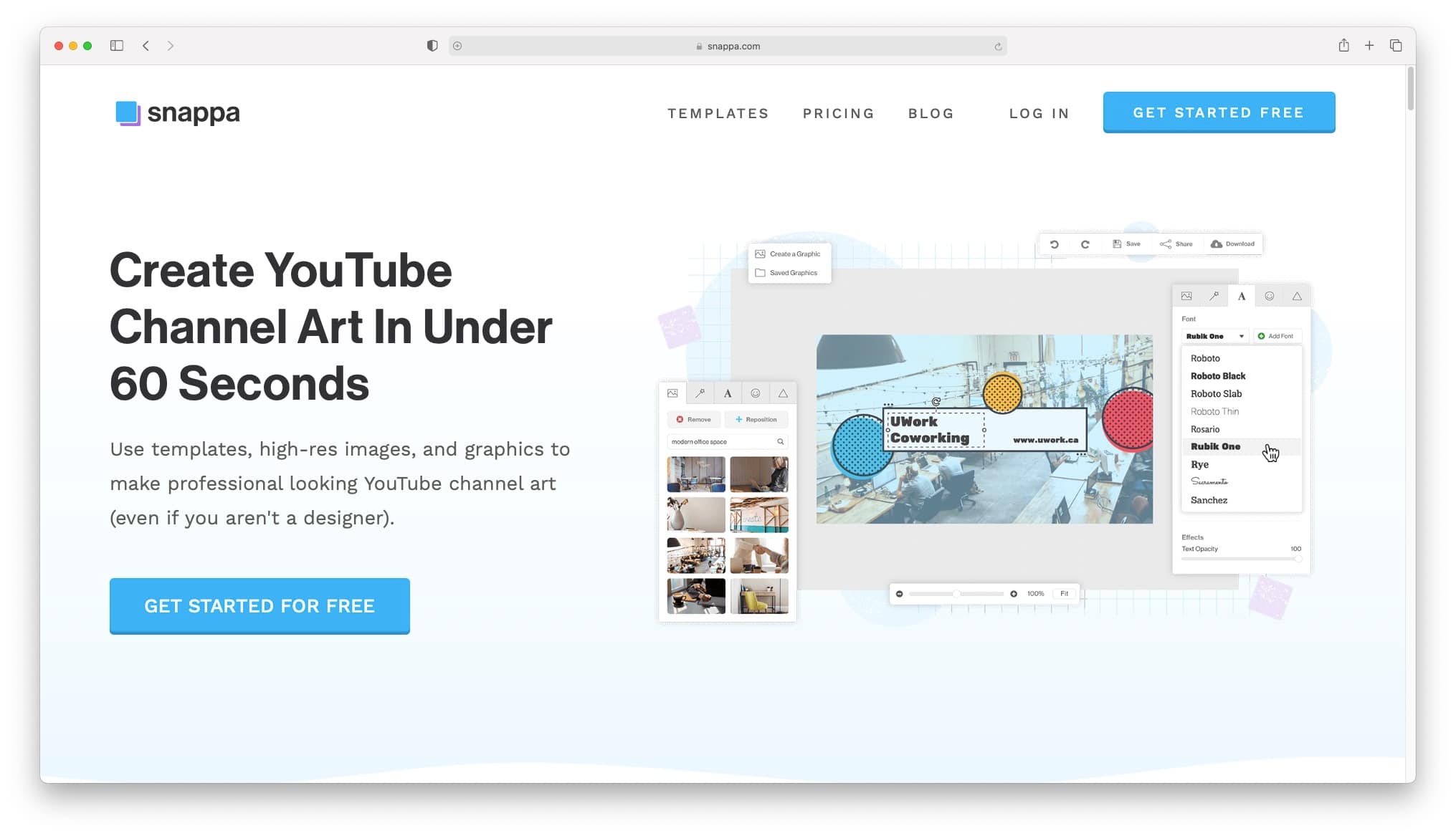 Snappa graphic design software