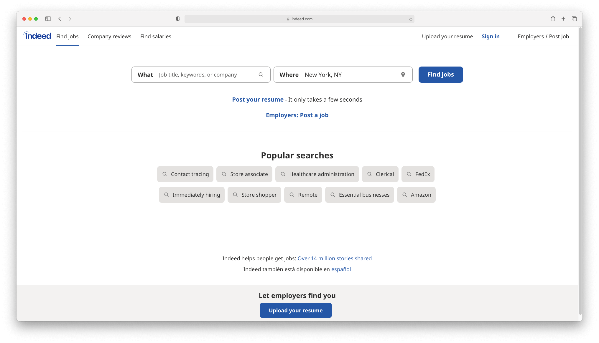 Find remote work online with Indeed