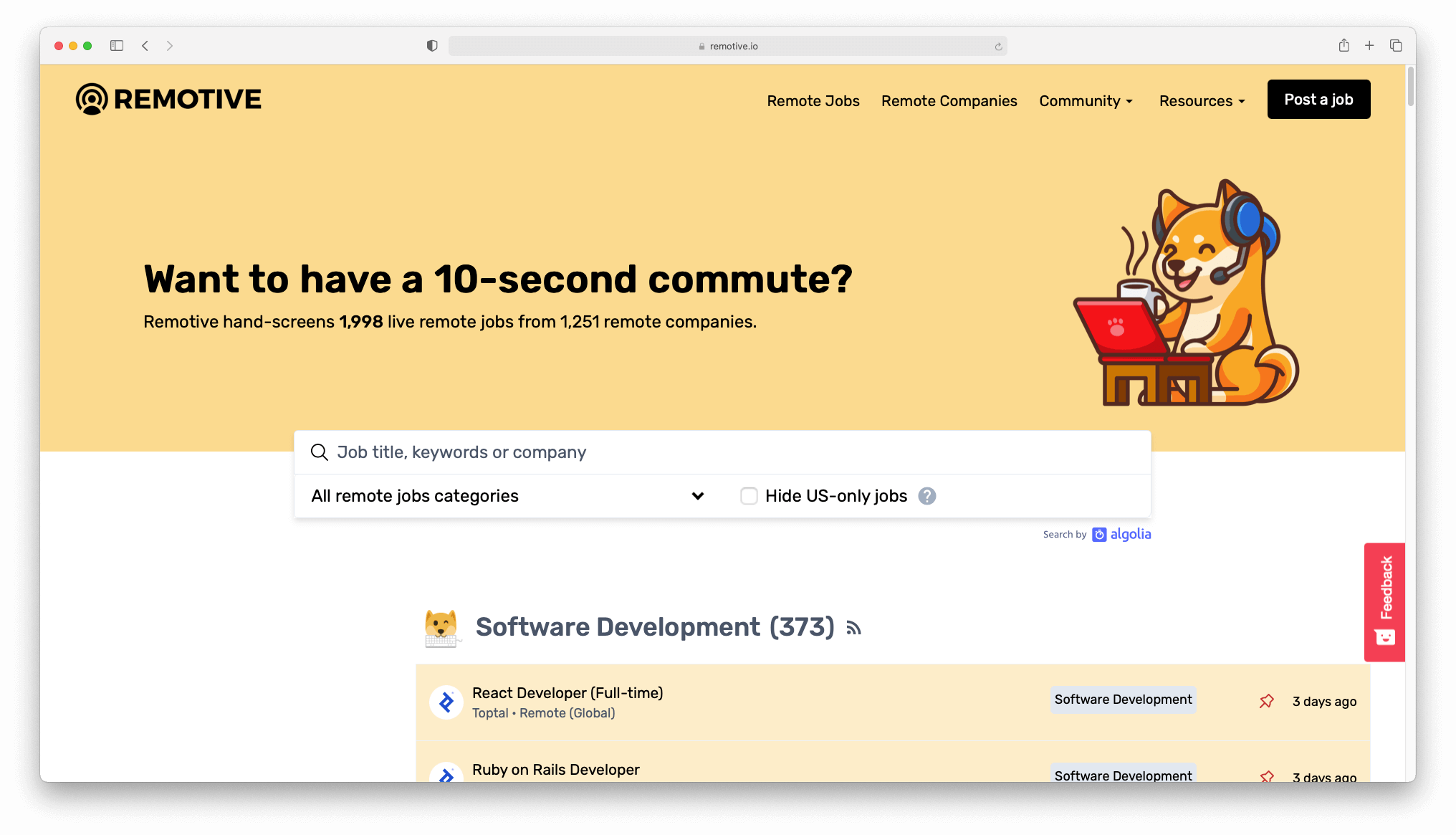 Remotive for remote work online