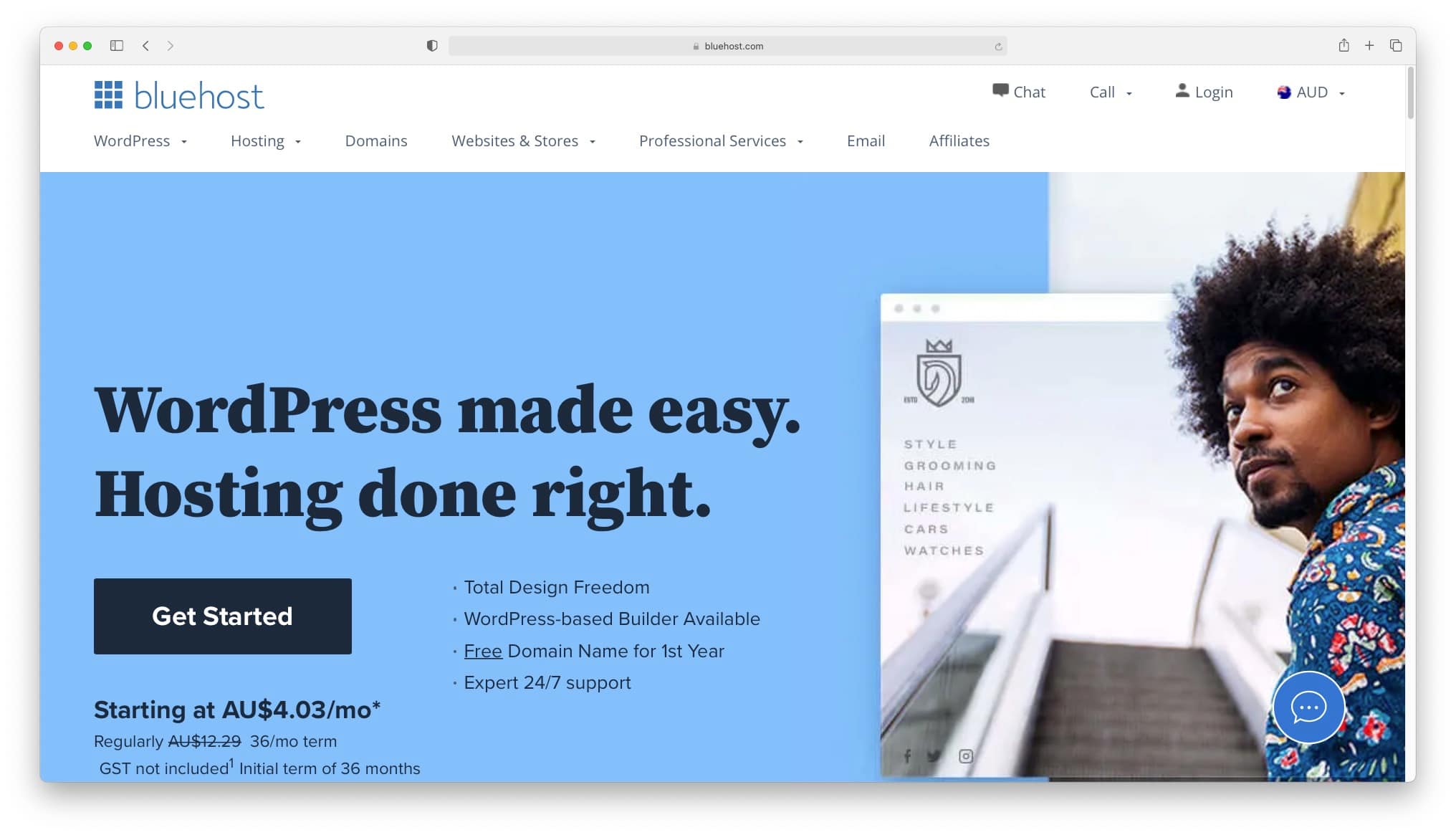 Bluehost offer cheap web hosting for Australia