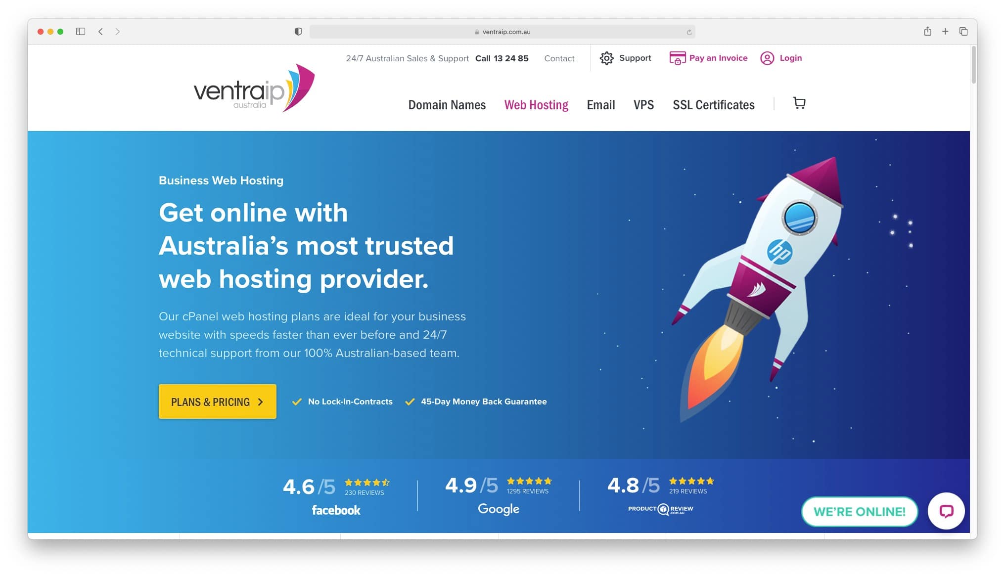 VentraIP the best cheap web hosting in Australia