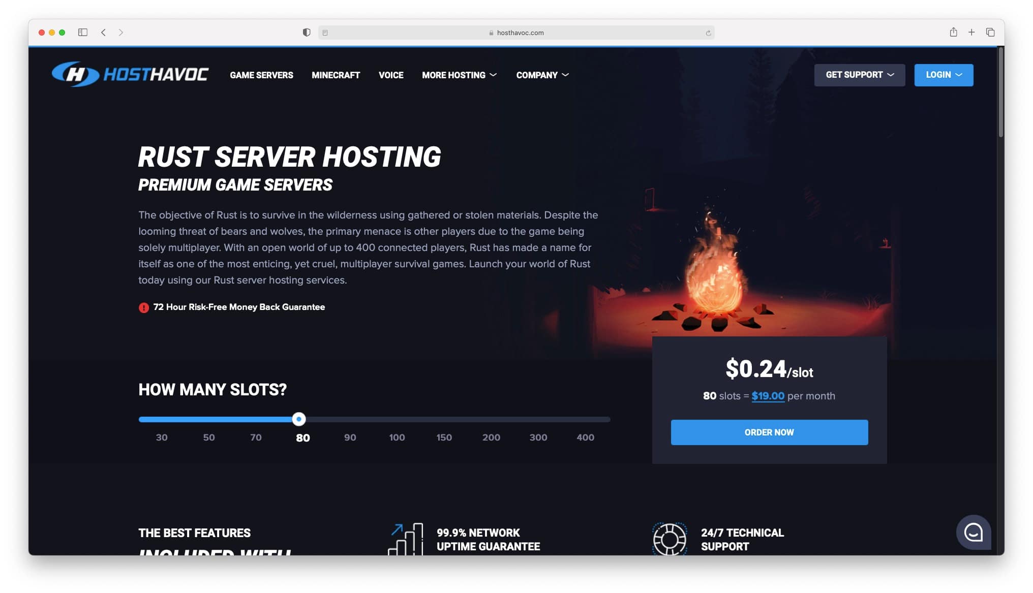 HostHavoc offer premium Rust server hosting
