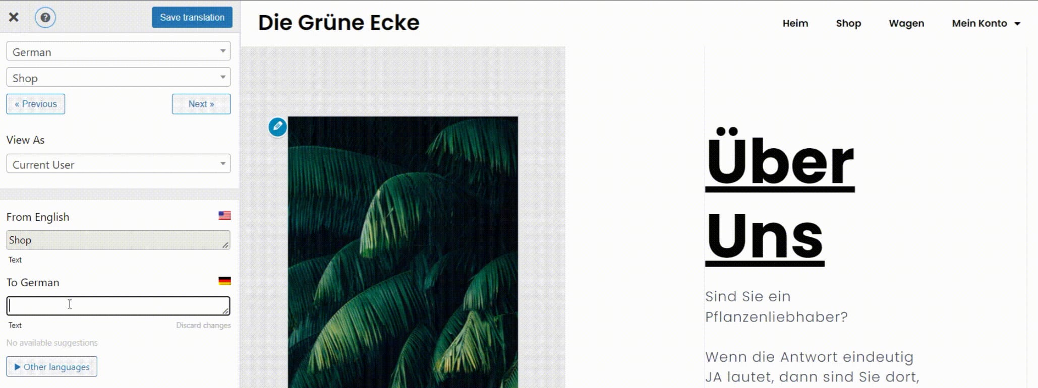 Translating a WordPress menu using a plugin