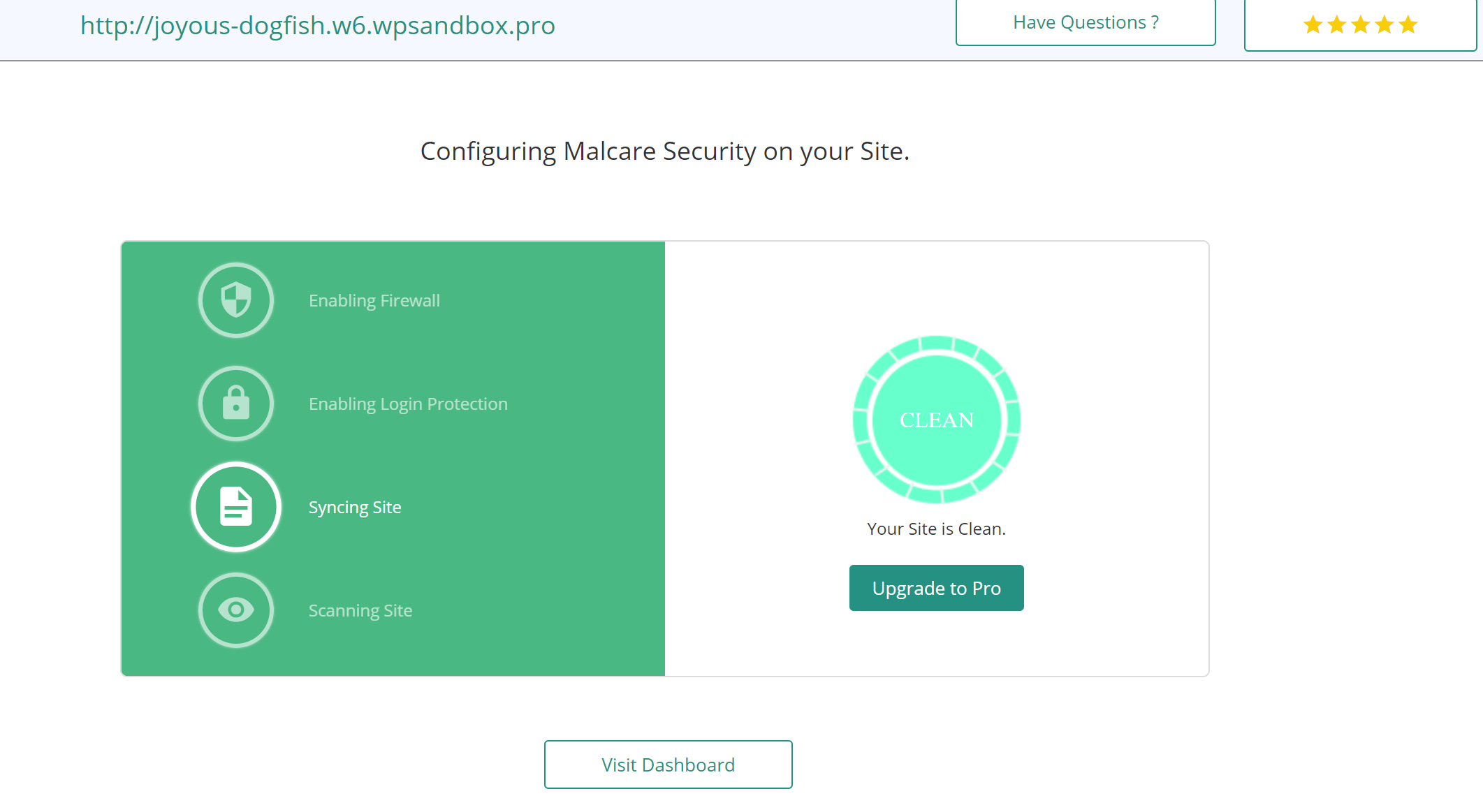 MalCare sync website