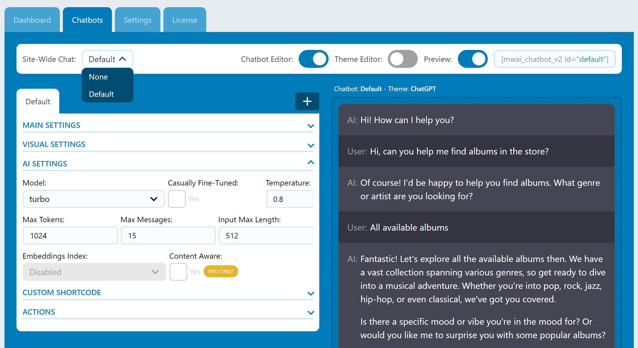 Adding a ChatGPT chatbot to WooCommerce.