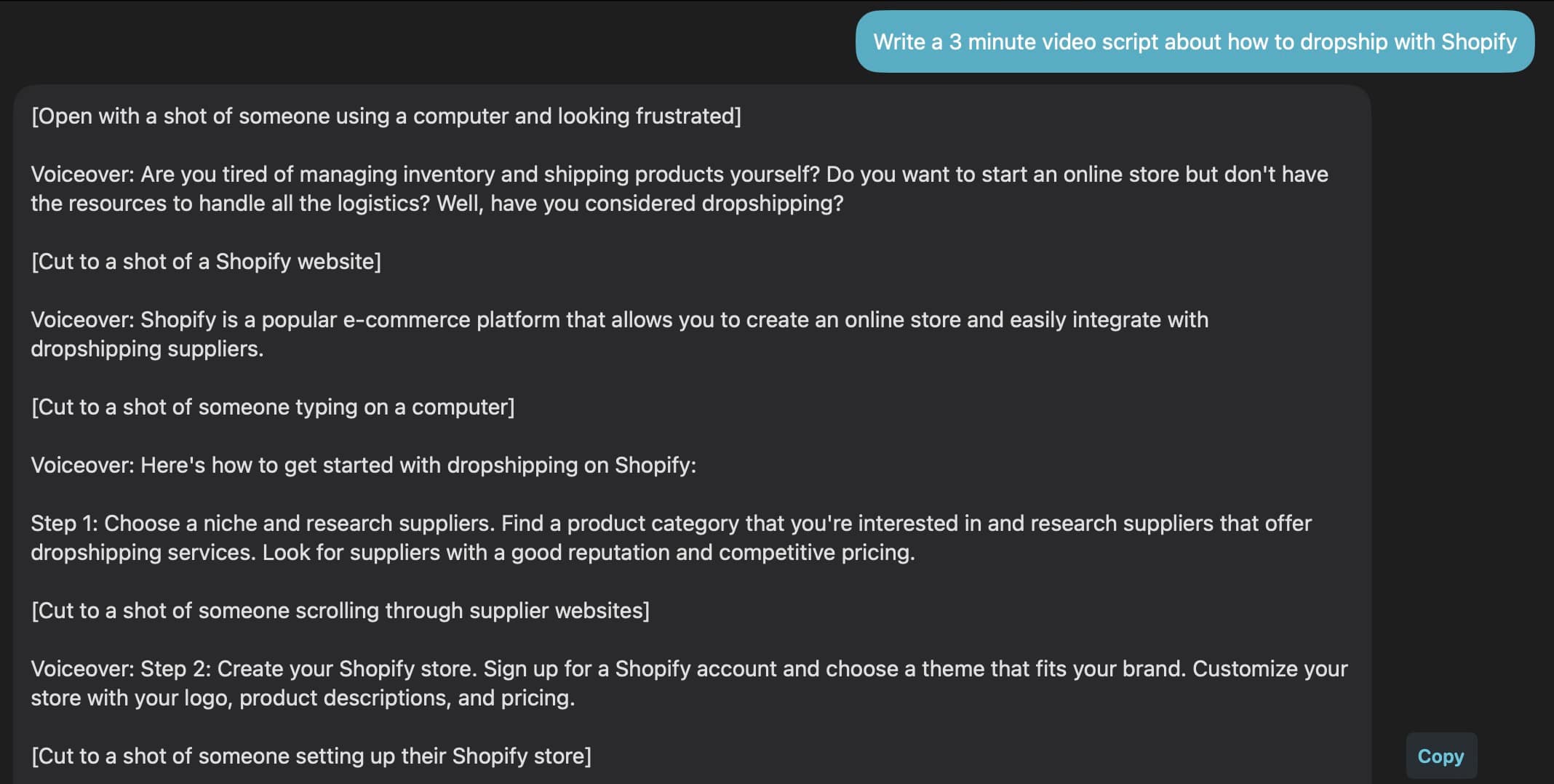 writing a script to make money with ChatGPT