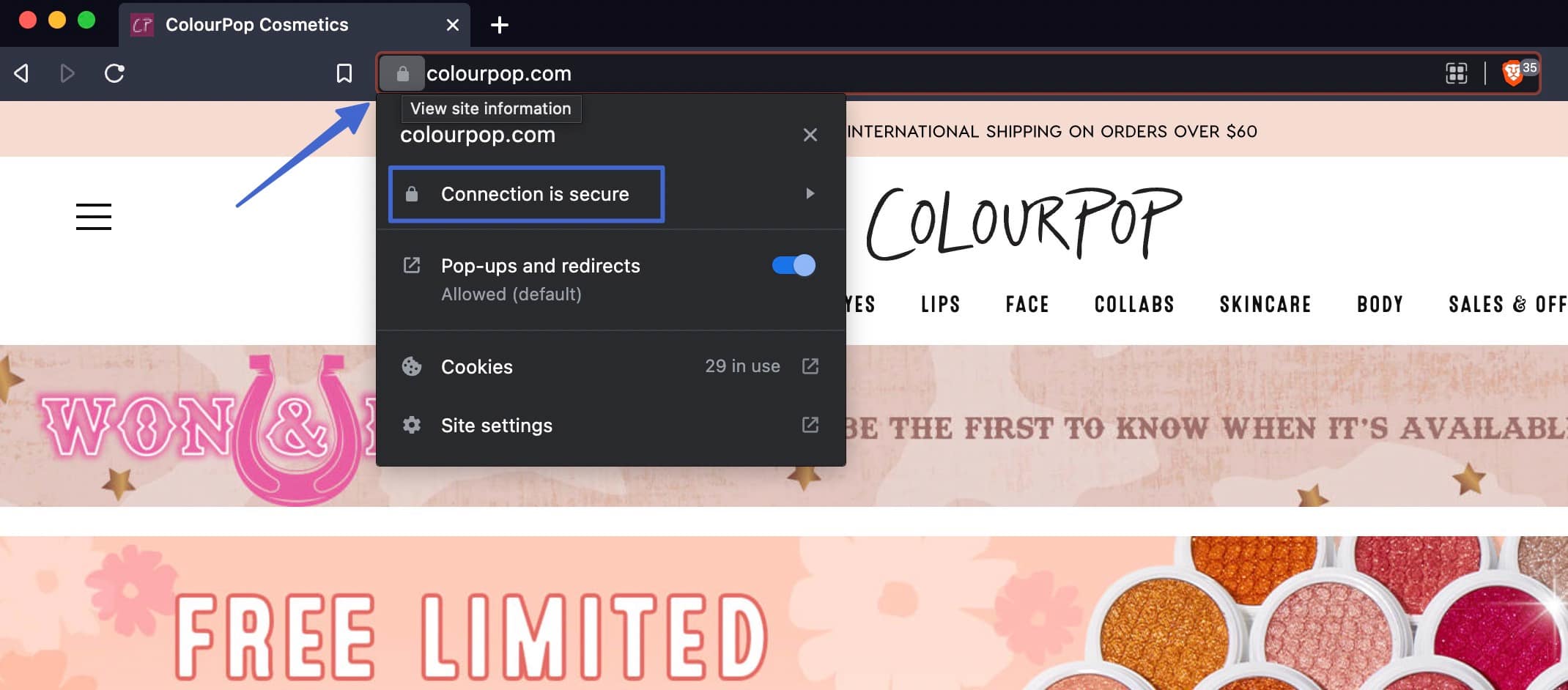 secure icon from HTTPS