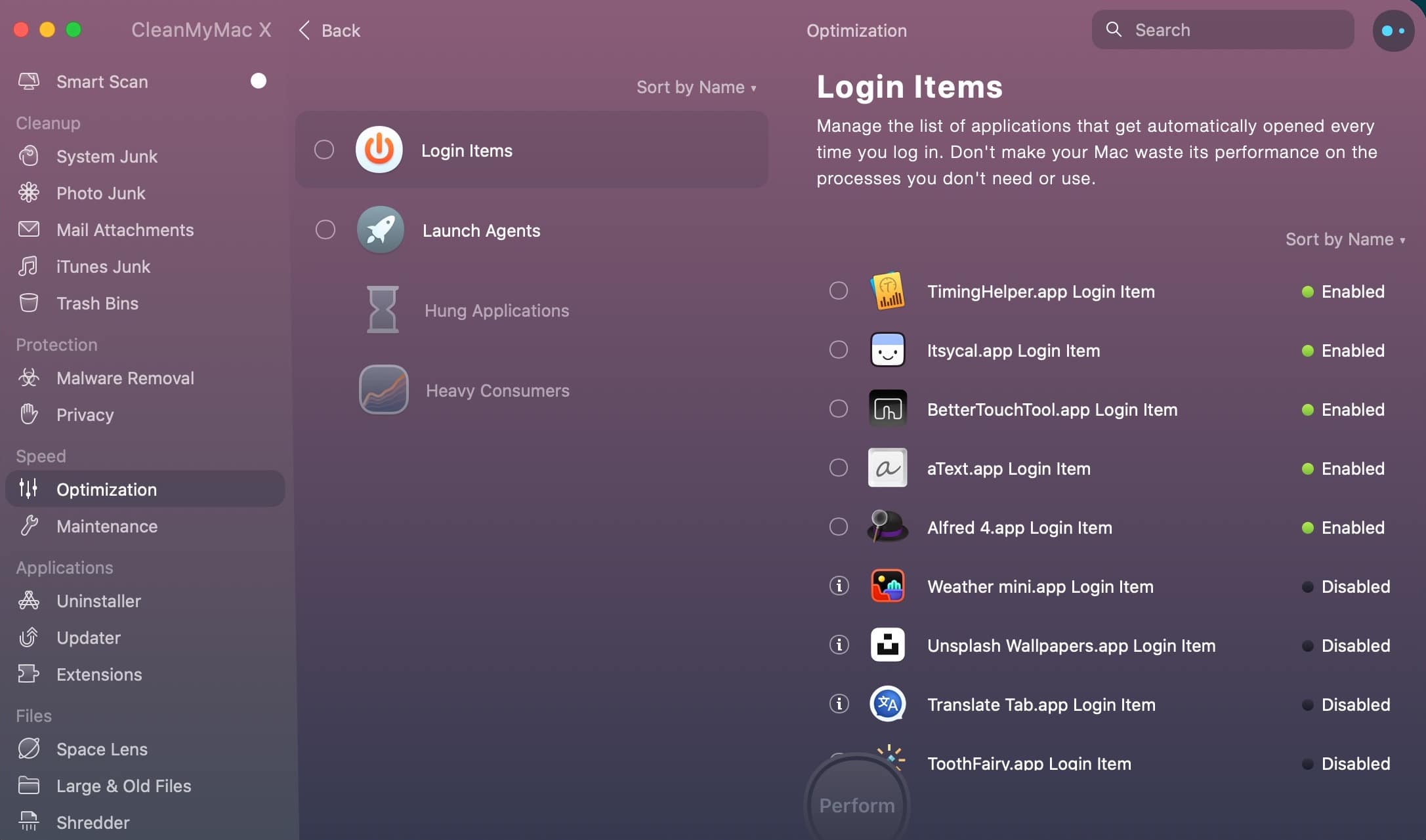 cleanmymac x speed optimization