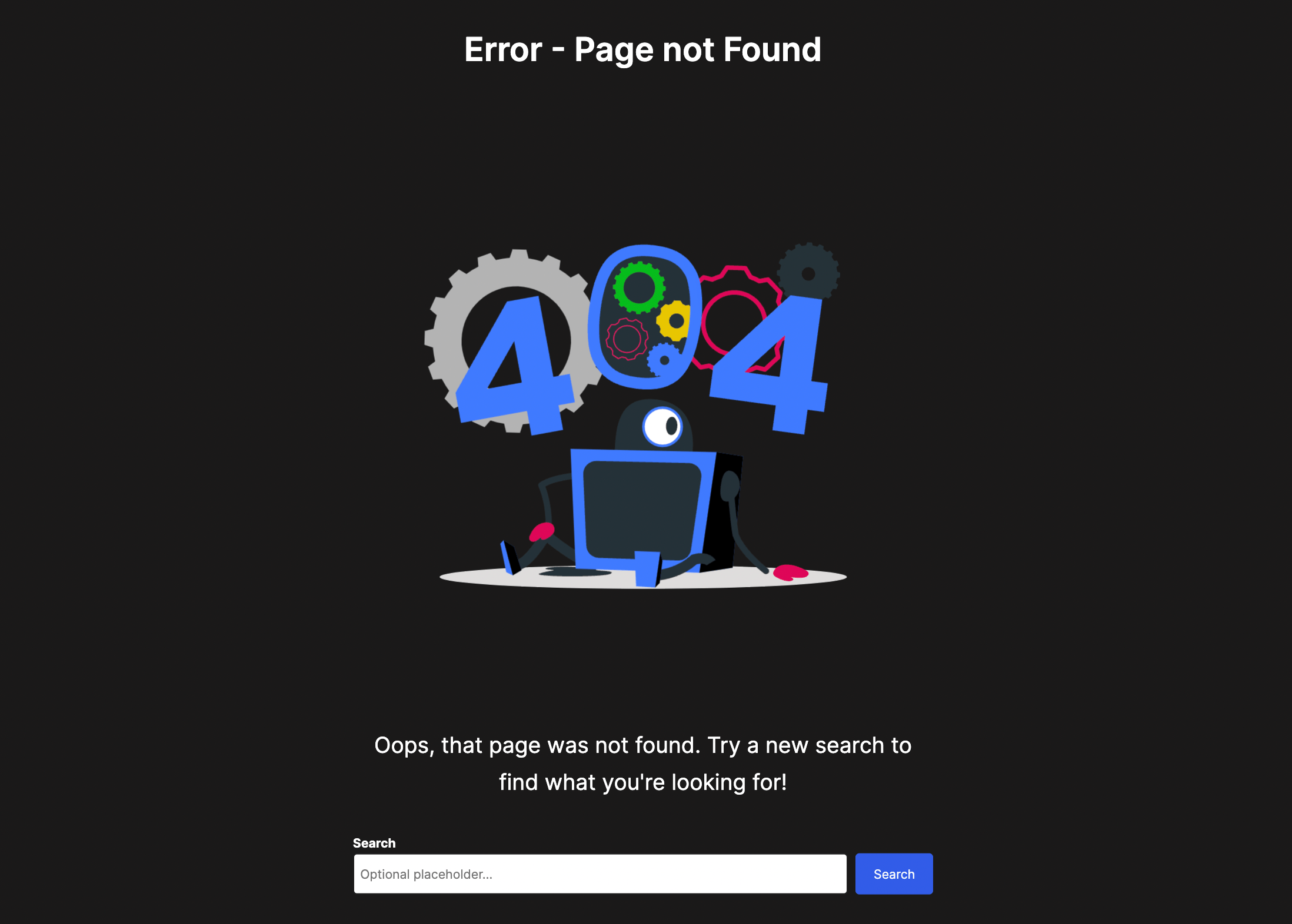 Final example after the instructions on how to set a 404 page in WordPress Site Editor.