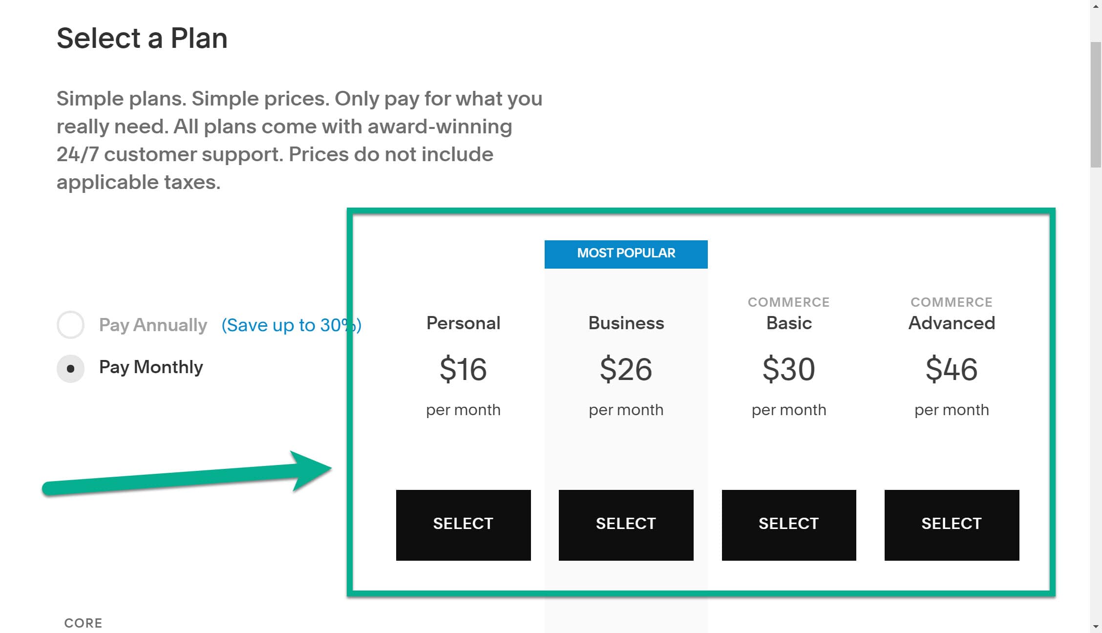 pricing - Squarespace tutorial