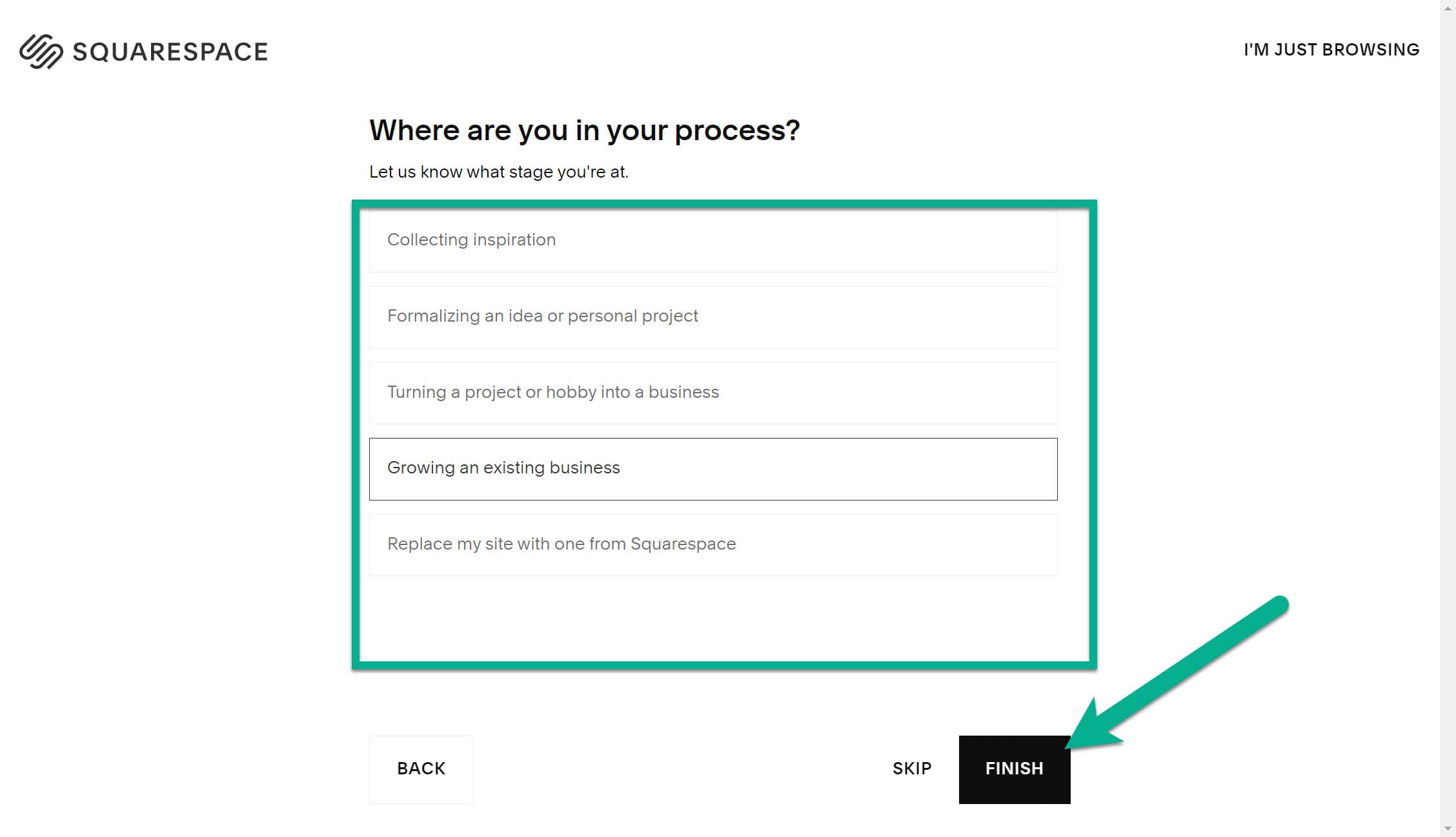 process - Squarespace tutorial
