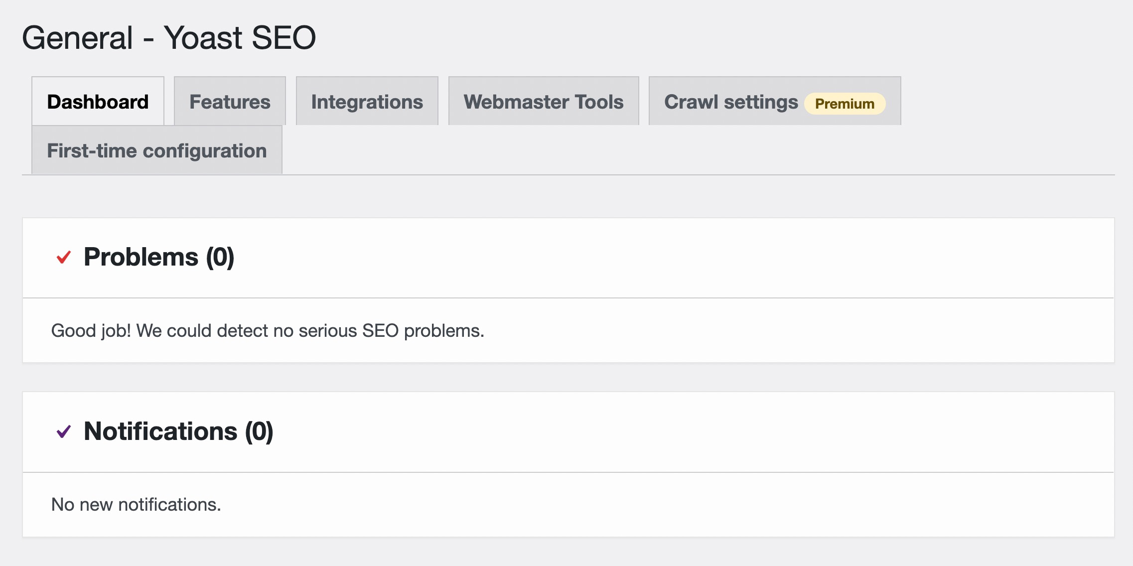 general SEO in Yoast