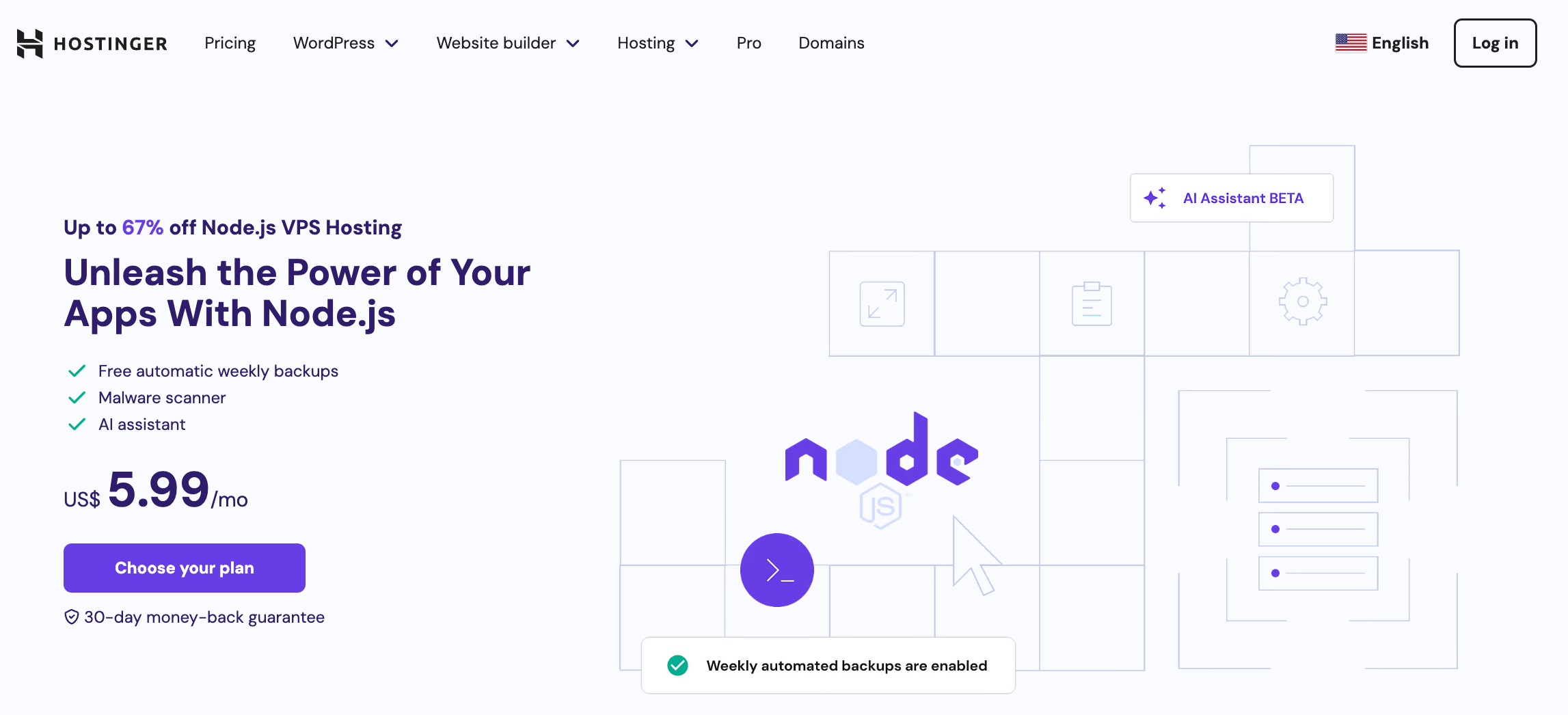 Hostinger Node hosting
