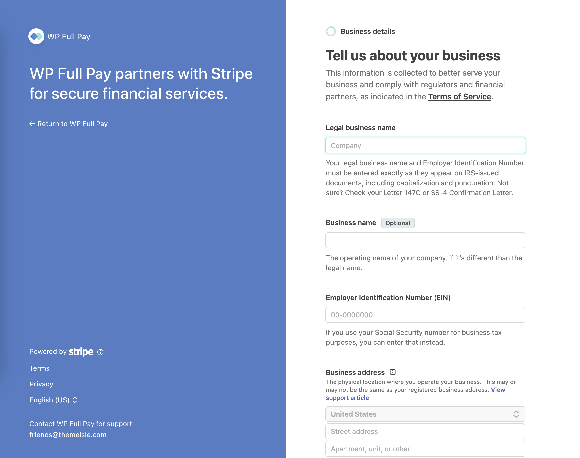 Completing the Stripe integration with WP Full Pay.