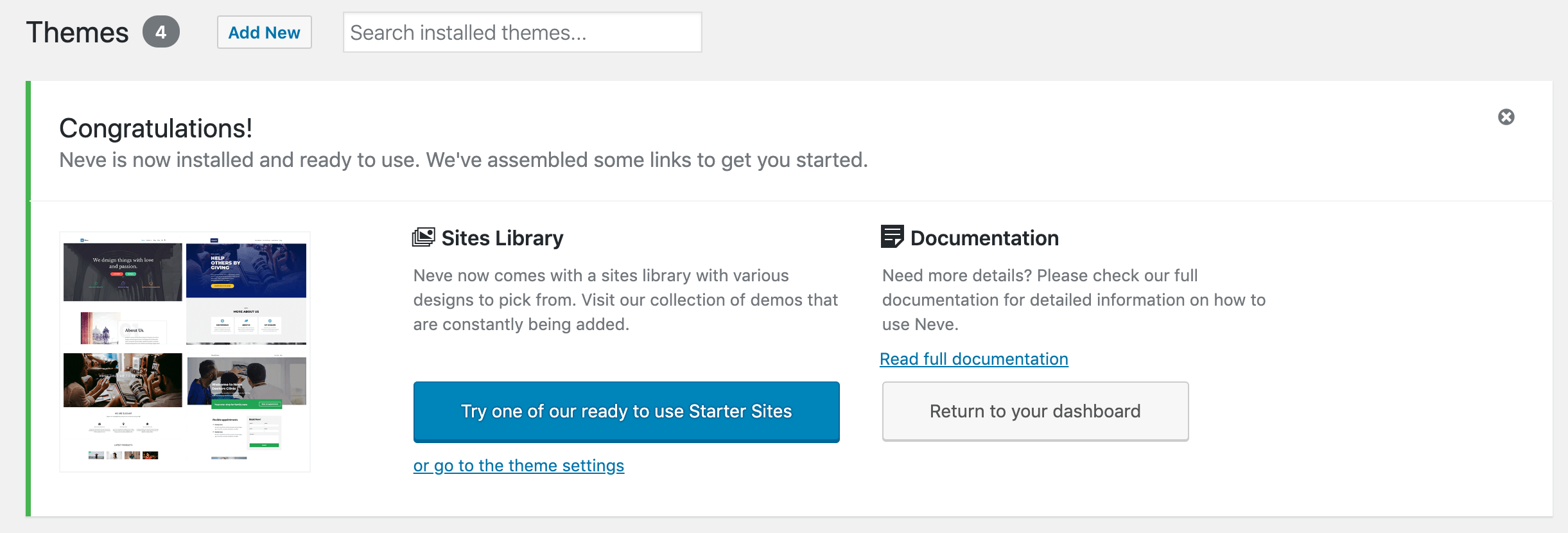 how to build your own website with Neve starter sites.