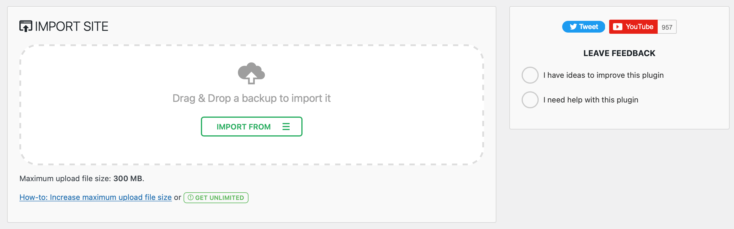 Import your website.