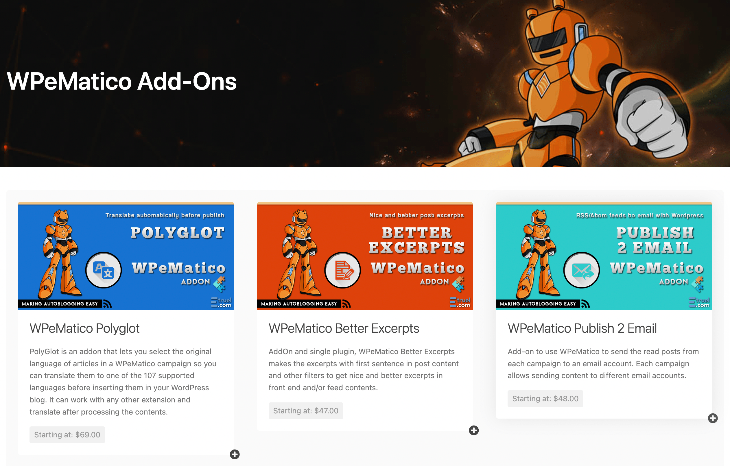 WPeMatico add-ons