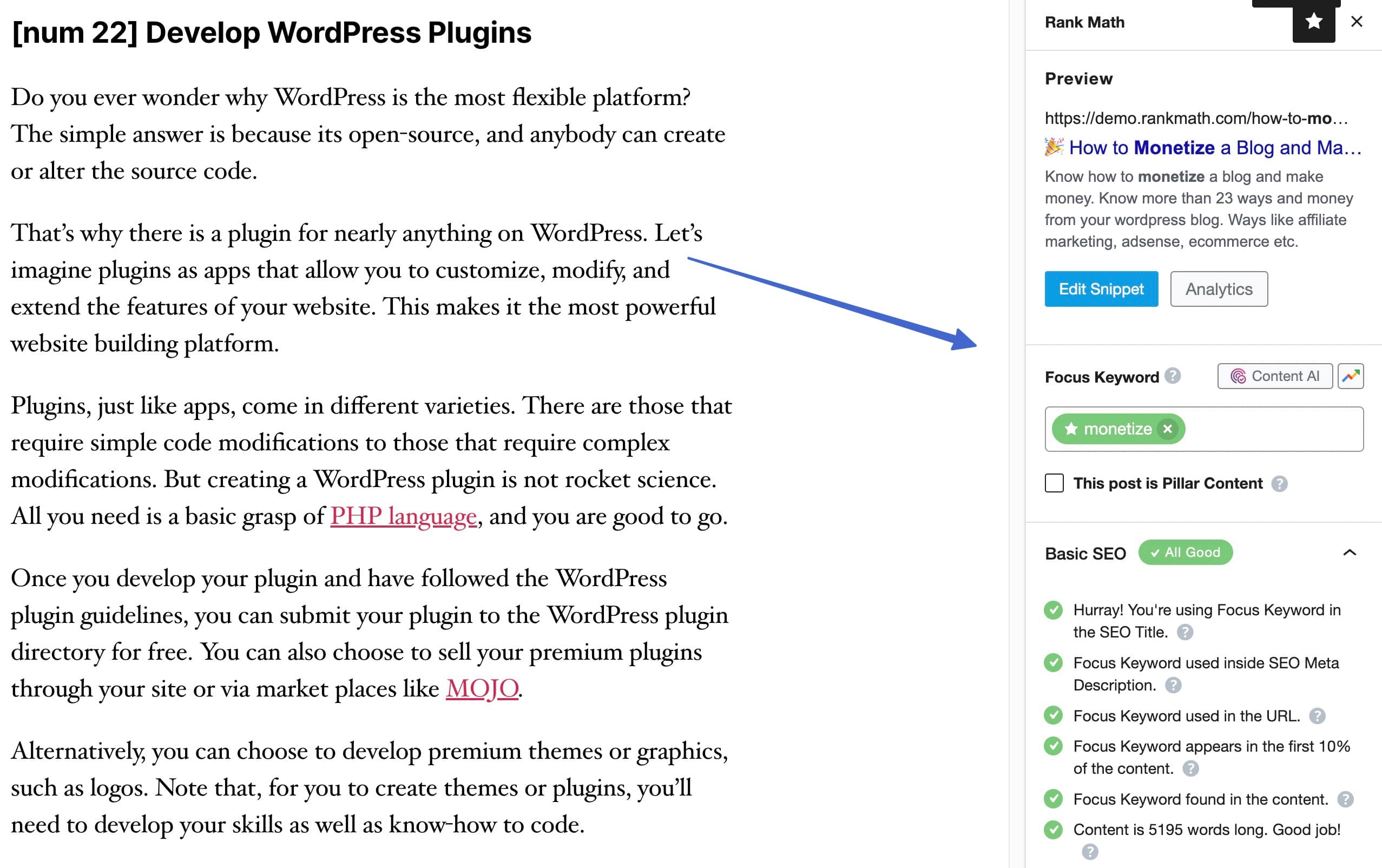 on page seo for rank math