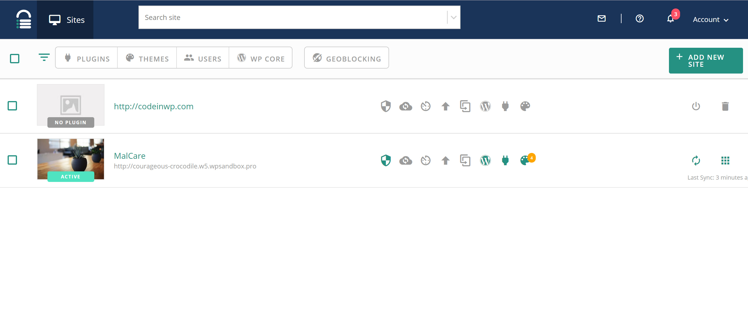 MalCare multiple websites