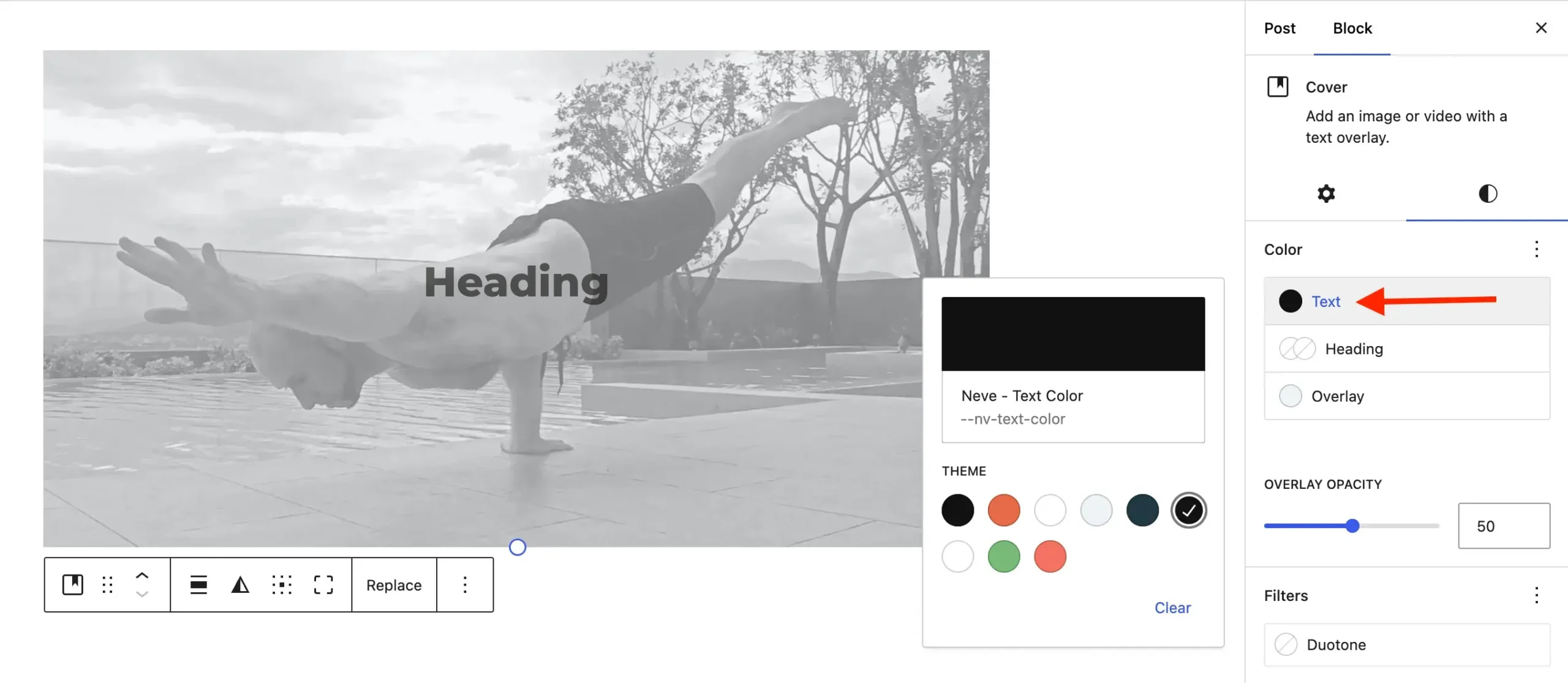 How to Add a Background Image Cover in WordPress 4 Customizing the color of the overlaid text.