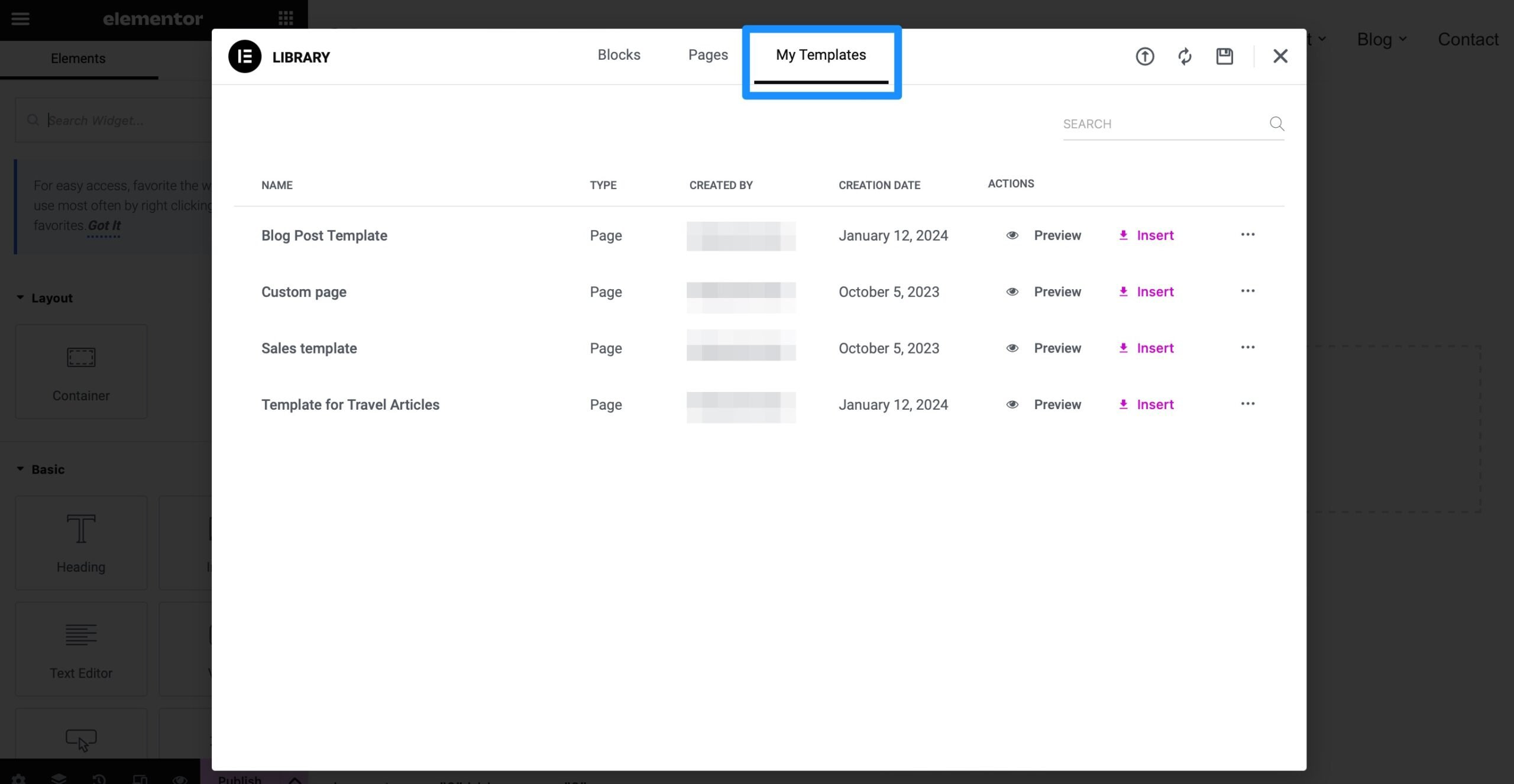 How to duplicate an Elementor page