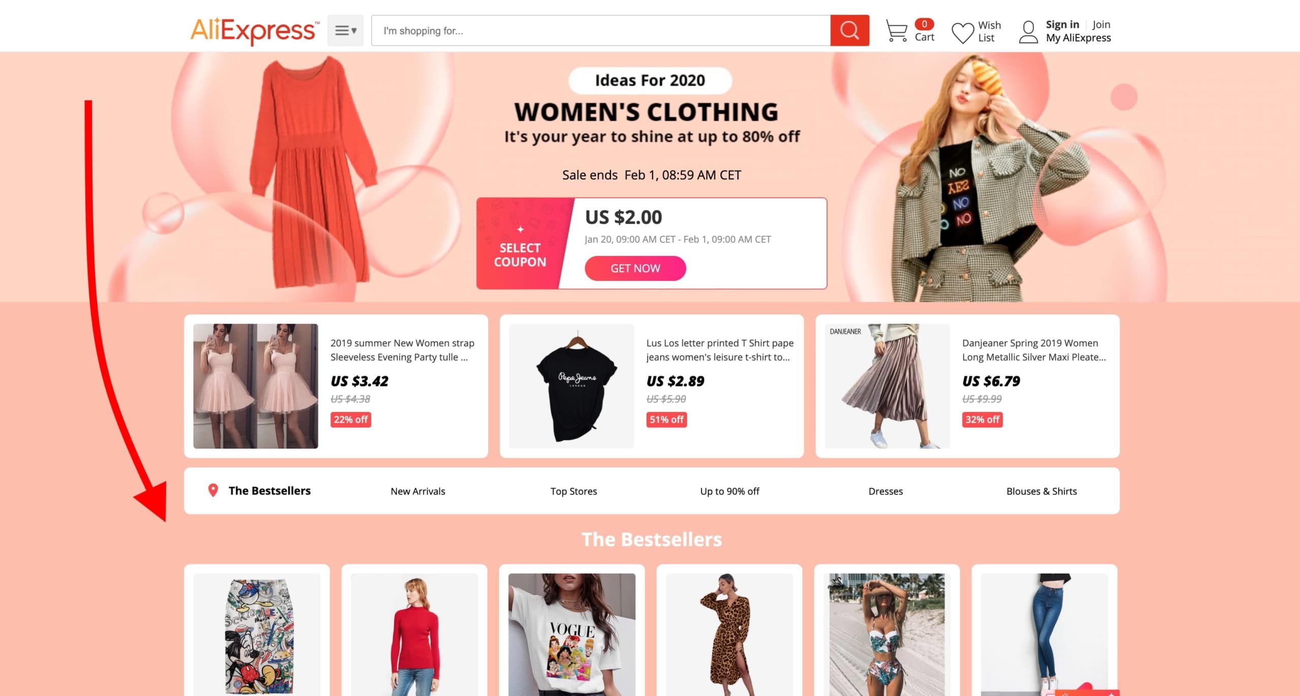 ali bestsellers - good research site when you start ecommerce business