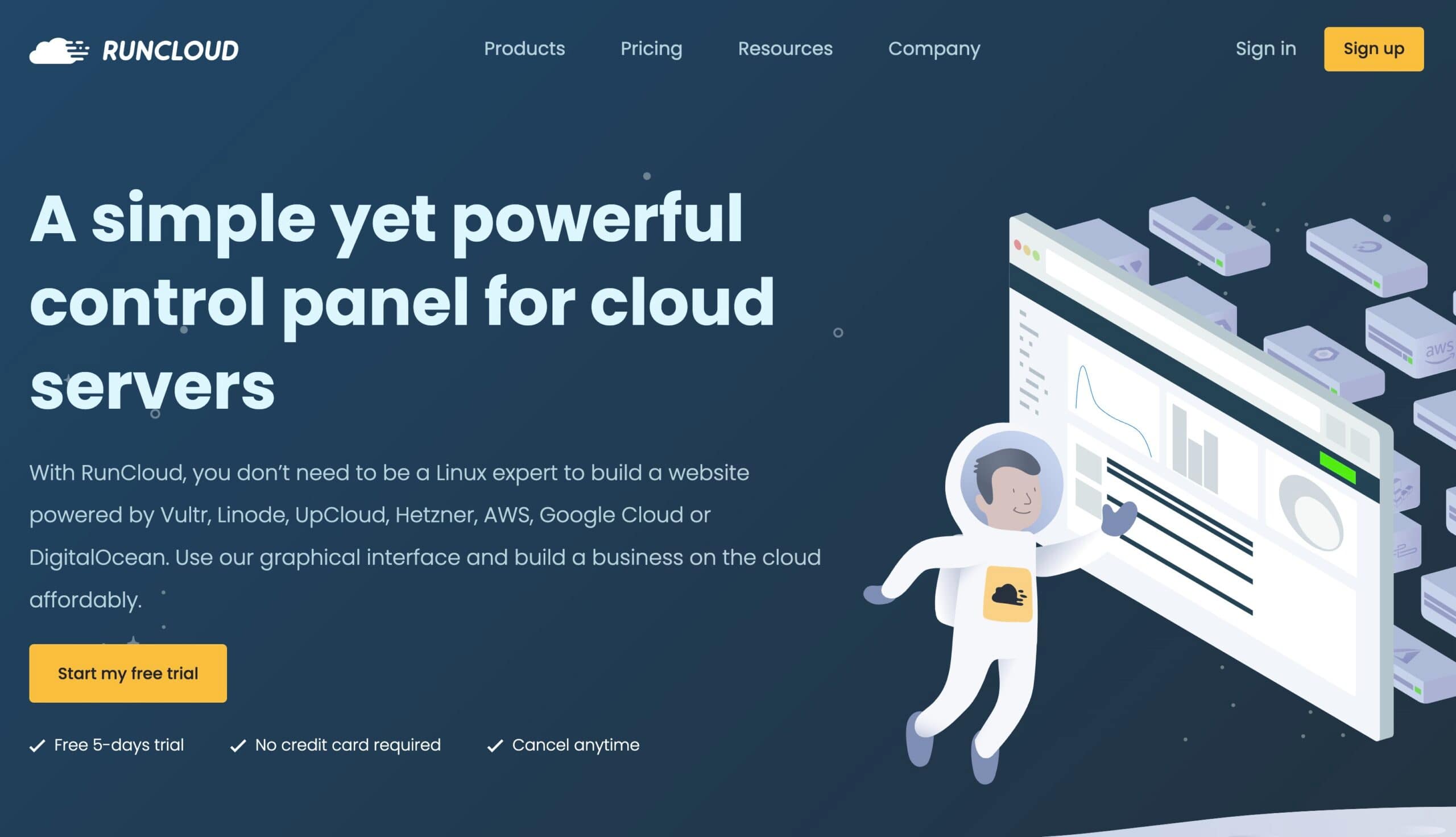 RunCloud lets you use cloud WordPress hosting