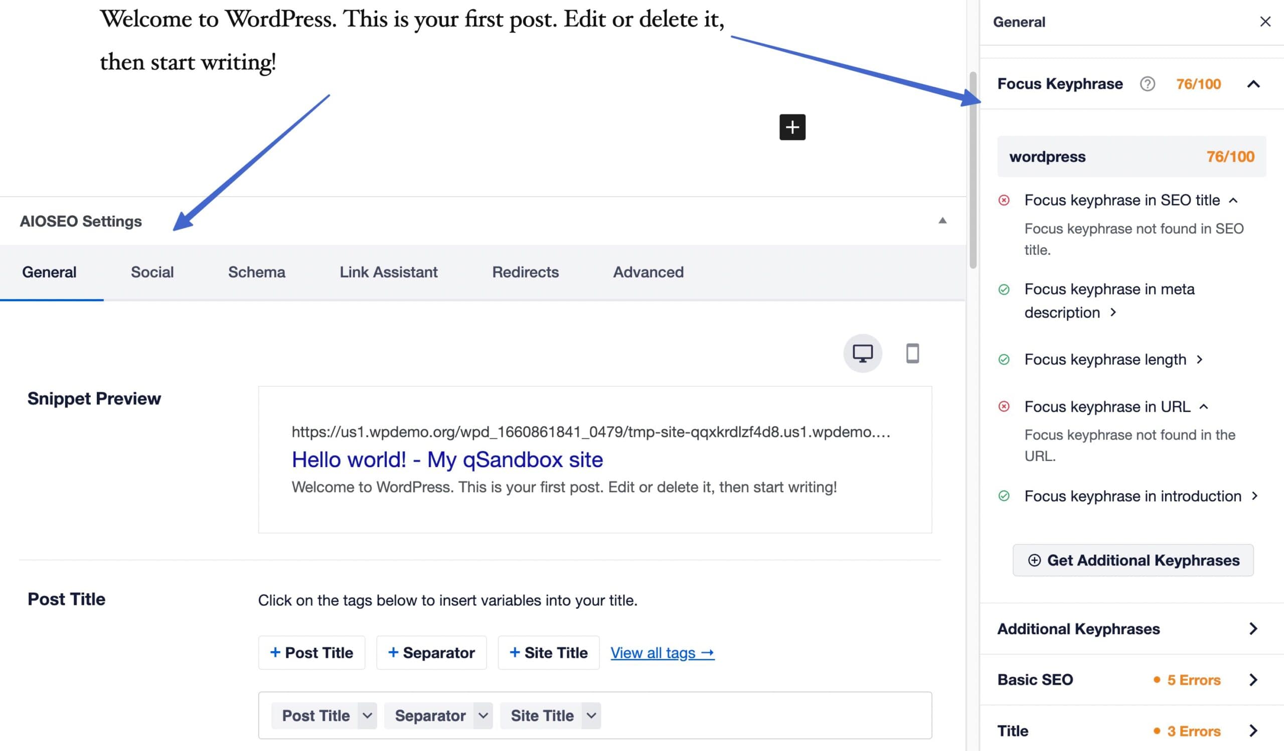 on page seo - All in One SEO vs Yoast vs Rank Math
