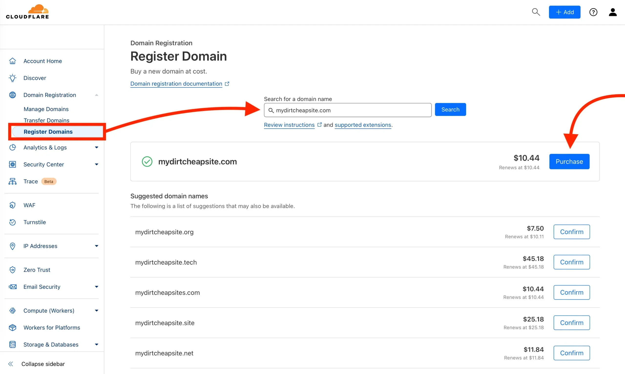 How to Launch and Maintain a WordPress Site for Only $10.44 a Year (Domain + Hosting Included) 2 Registering a new domain on Cloudflare Domains.